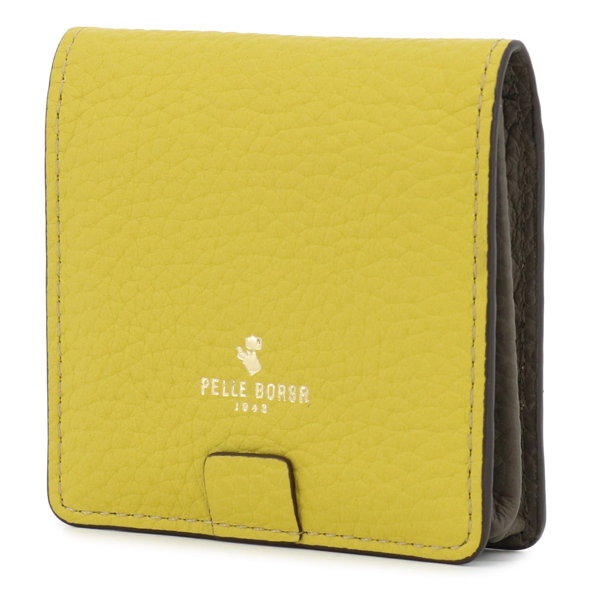 PELLE BORSA ペレボルサ 小銭入れ コインケース 本革 コンパクト レディース 4782 レネットグッズ おしゃれ 大人 上品 レザー 牛革 イエロー