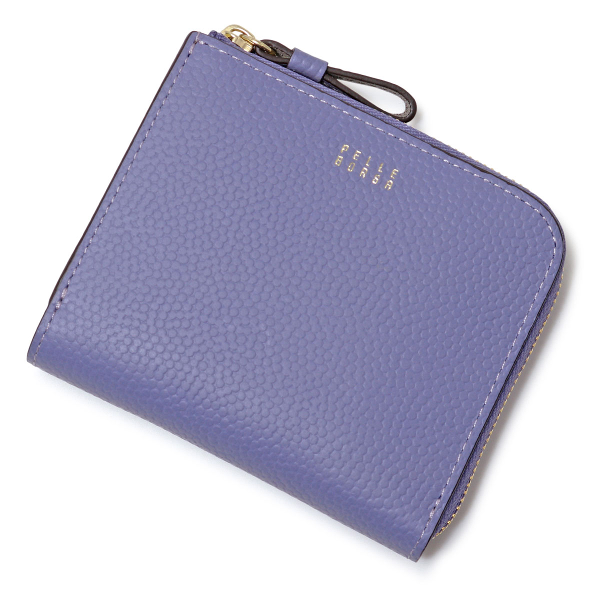 PELLE BORSA ペレボルサ 二つ折り財布 ミニ財布 本革 L字ファスナー フィーネグッズ 205444 抗菌 防臭 レディース コンパクト 折りたたみ 折り畳み 折り財布 ボックス型 レザー 牛革 ベリーペリ