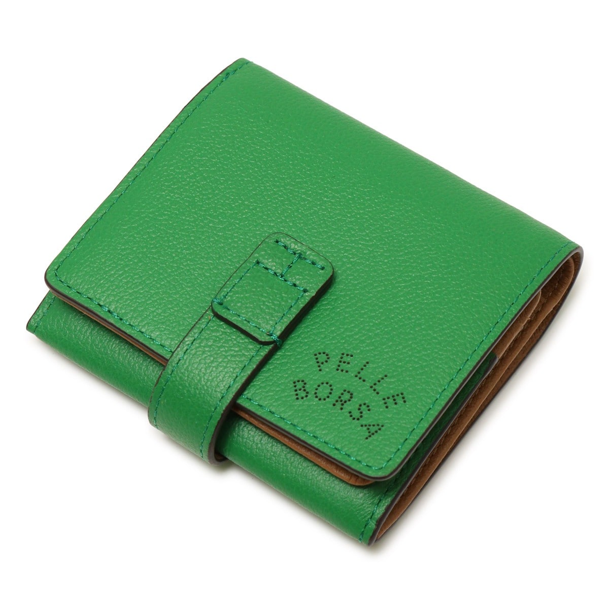 PELLE BORSA ペレボルサ 財布 二つ折り ミニ財布 二つ折り財布 レディース 7202 ベリーグッズ コンパクト 小さめ グリーン