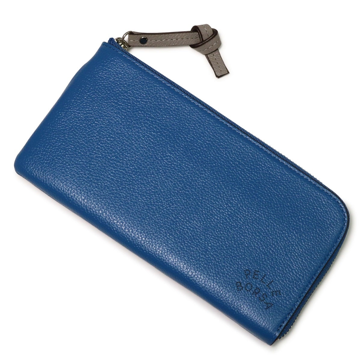 PELLE BORSA ペレボルサ 長財布 L字ファスナー レディース 7204 ベリーグッズ 薄い 薄マチ コンパクト ブルー