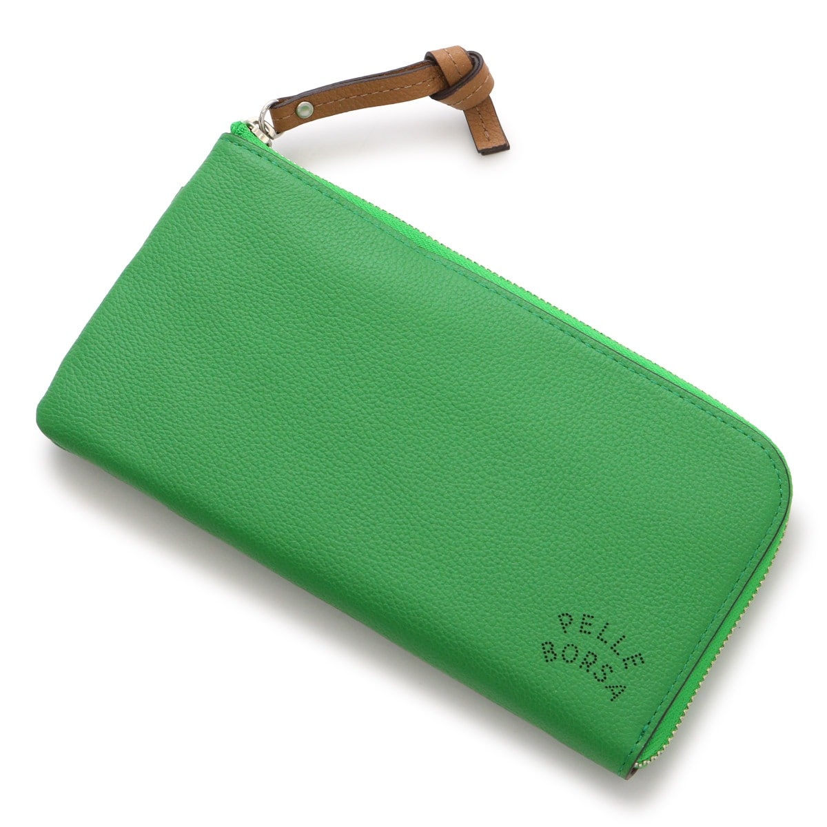 PELLE BORSA ペレボルサ 長財布 L字ファスナー レディース 7204 ベリーグッズ 薄い 薄マチ コンパクト グリーン