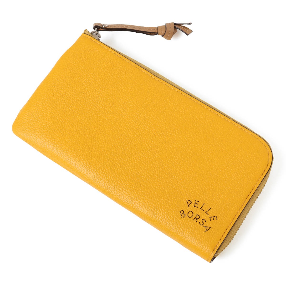 PELLE BORSA ペレボルサ 長財布 L字ファスナー レディース 7204 ベリーグッズ 薄い 薄マチ コンパクト イエロー