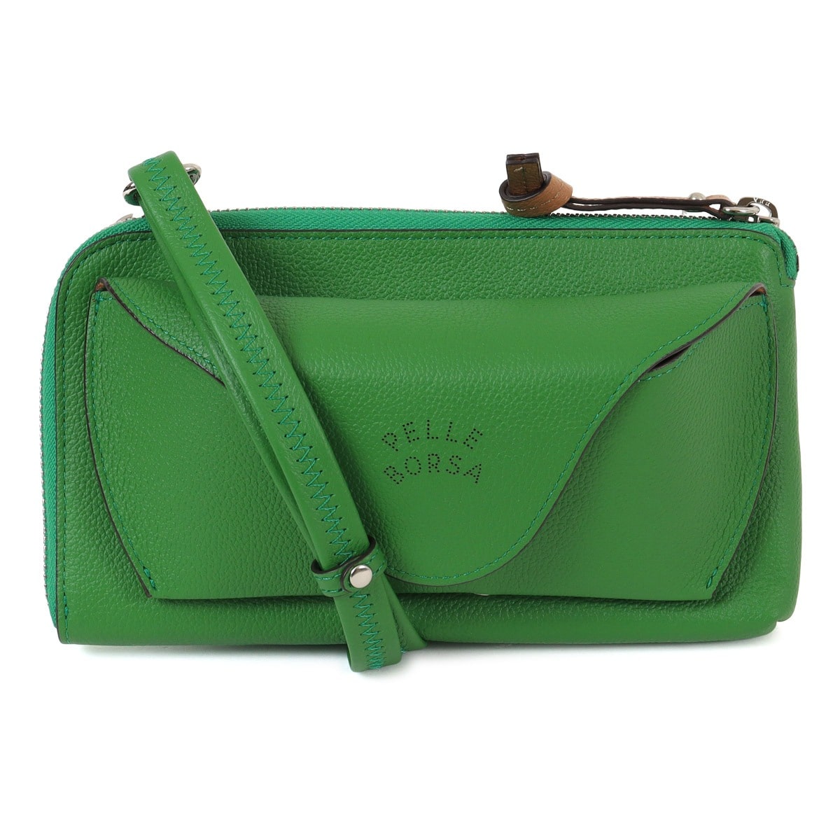 PELLE BORSA ペレボルサ ショルダーバッグ 2WAY レディース 7205 ベリー ミニショルダー ウォレットショルダー 眼鏡ケース メガネケース 眼鏡入れ アイウェア グリーン