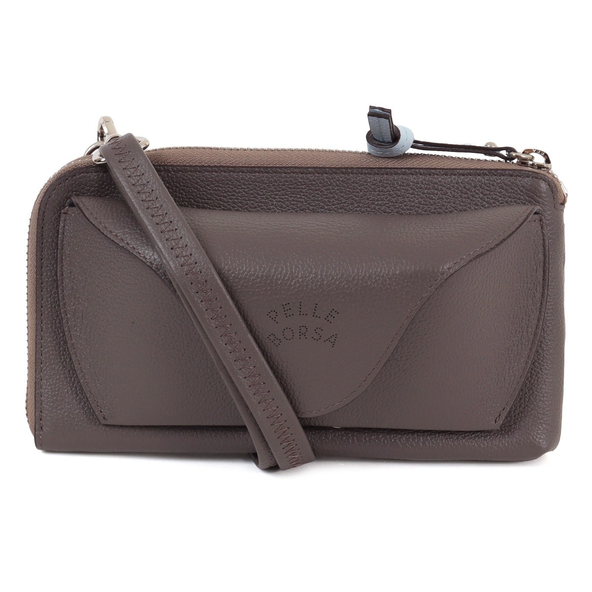 PELLE BORSA ペレボルサ ショルダーバッグ 2WAY レディース 7205 ベリー ミニショルダー ウォレットショルダー 眼鏡ケース メガネケース 眼鏡入れ アイウェア グレー