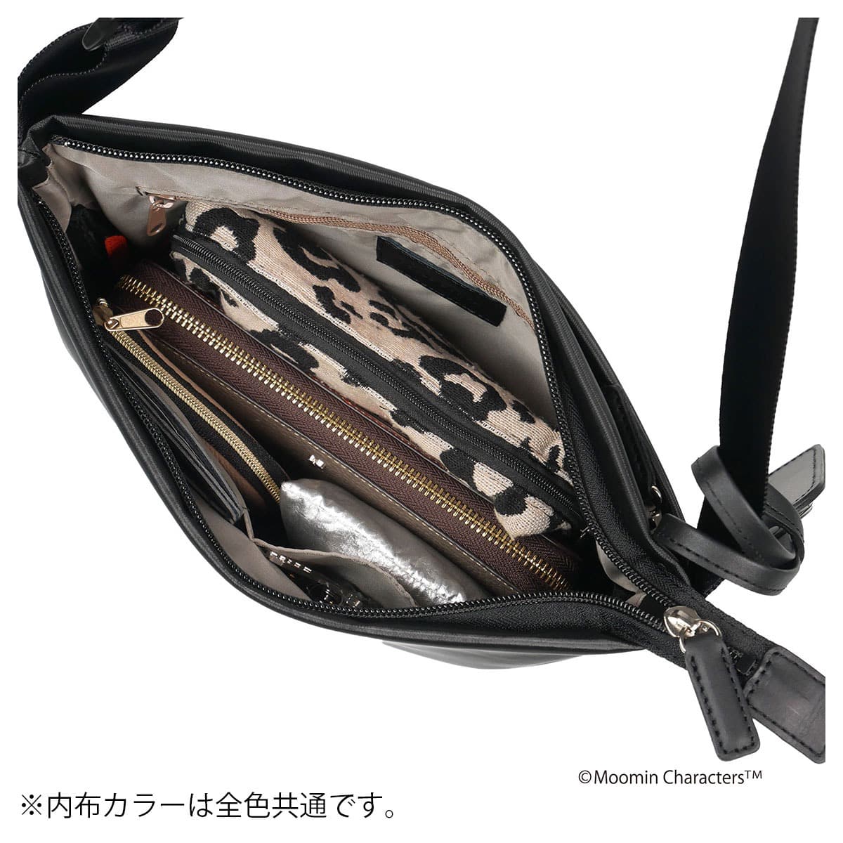 PELLE BORSA ペレボルサ ムーミン ショルダーバッグ リトルミイ スナフキン 撥水 レディース 2002 MOOMIN ミニショルダー かわいい キャラクター 大人 斜め掛け 撥水 抗菌 防臭 旅行 ムーミントロール(アイボリー) ムーミントロール(アイボリー) -