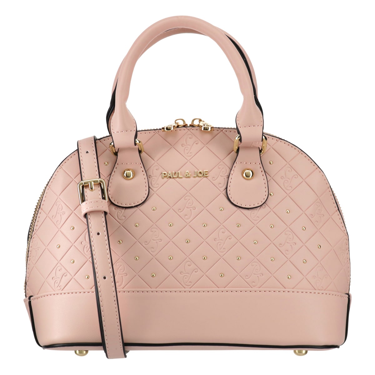 PAUL&JOE ACCESSOIRES ポールアンドジョーアクセソワ ハンドバッグ エンボス PJA-B1077 2way ショルダーバッグ エンボス 型押し ピンク