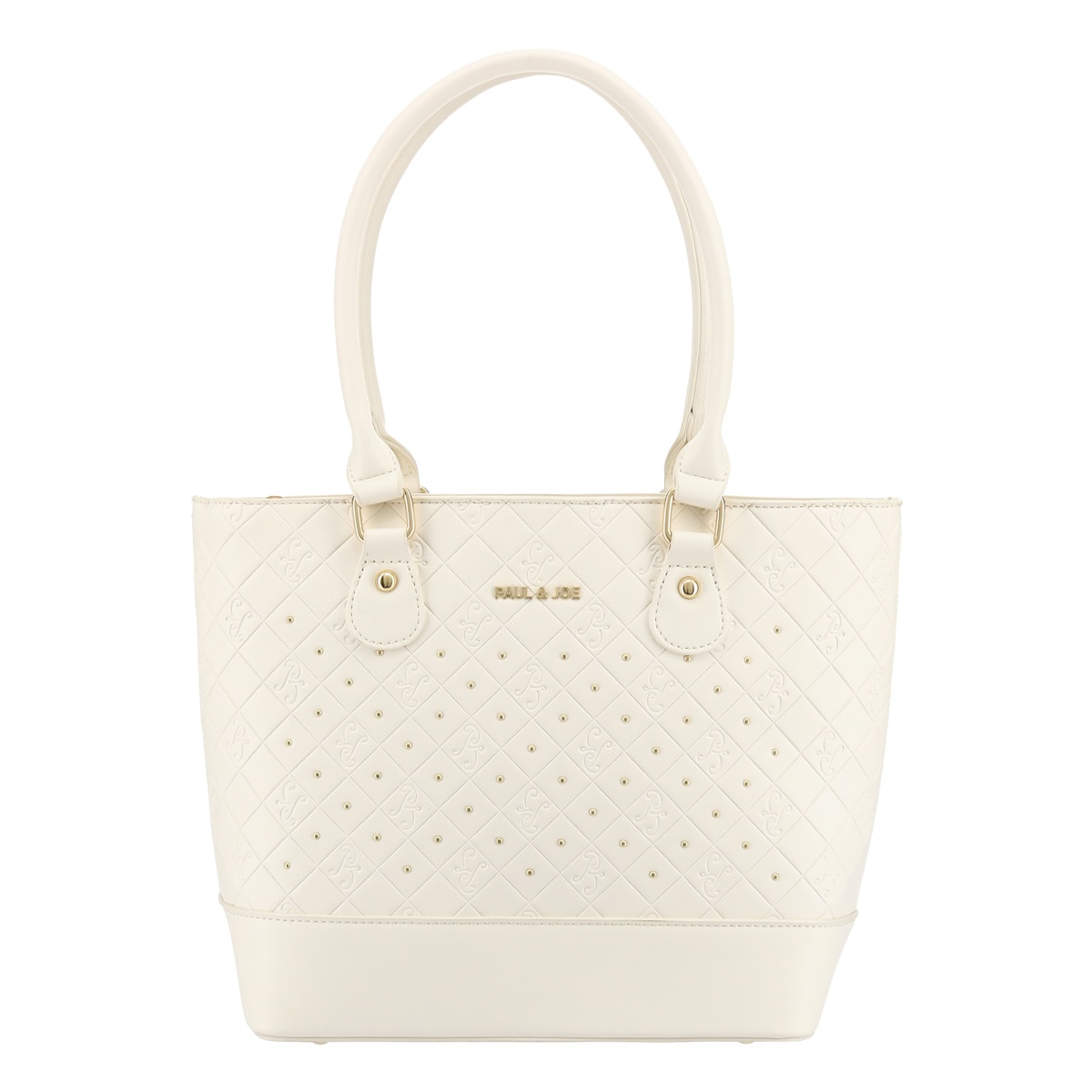 PAUL&JOE ACCESSOIRES ポールアンドジョーアクセソワ トートバッグ エンボス PJA-B1079 エンボス 型押し アイボリー