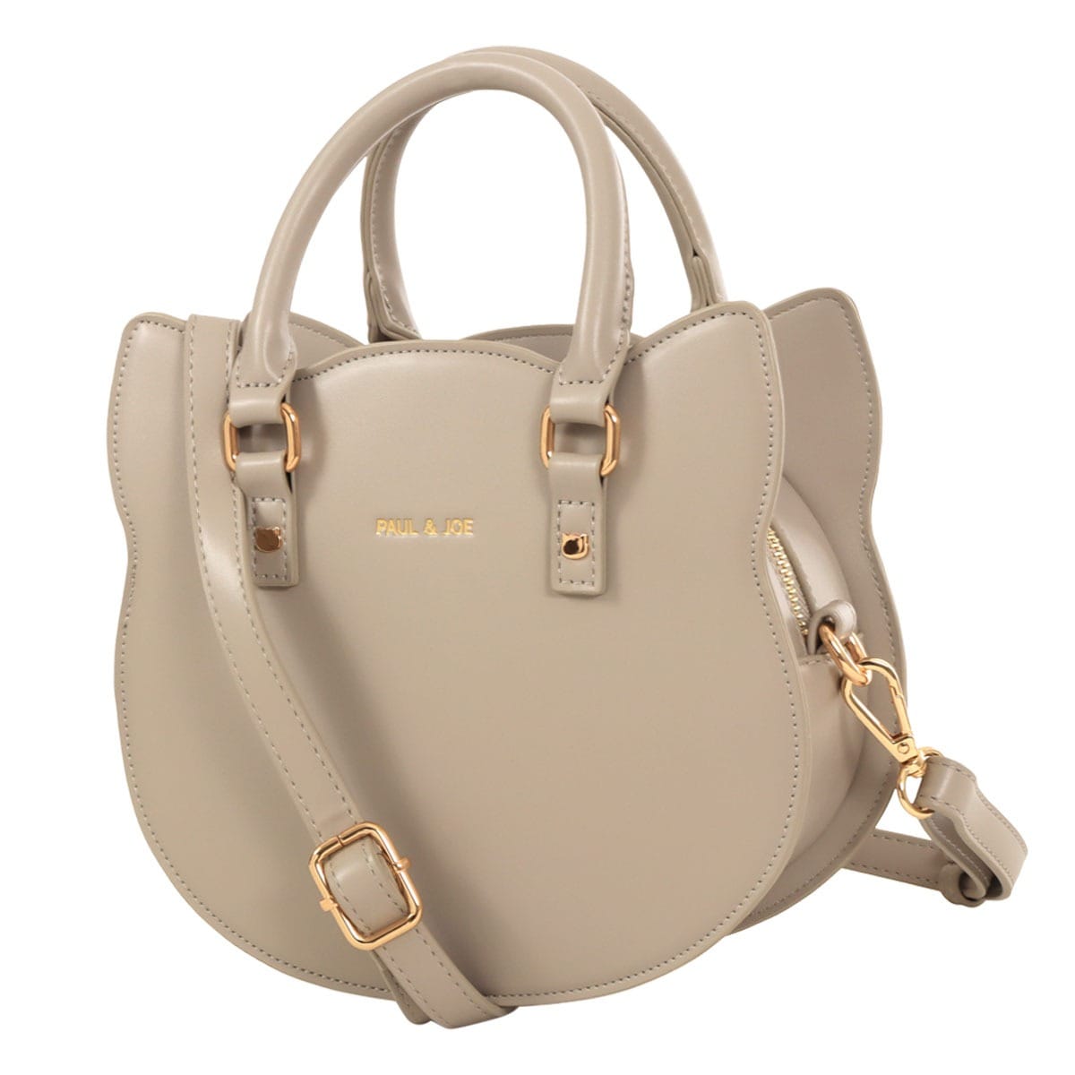 PAUL&JOE ACCESSOIRES ポールアンドジョーアクセソワ ハンドバッグ レディース CAT FACE BAG PJA-B1101 2way ショルダーバッグ ミニショルダー 猫 ロリータ グレージュ