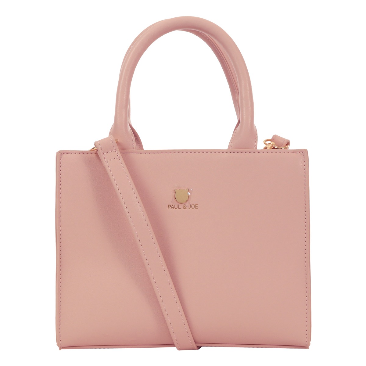 PAUL&JOE ACCESSOIRES ポールアンドジョーアクセソワ ショルダーバッグ レディース スモールキャットフェイスメタル PJA-B1165 ミニトート トートバッグ ミニショルダー 猫 ねこ ピンク