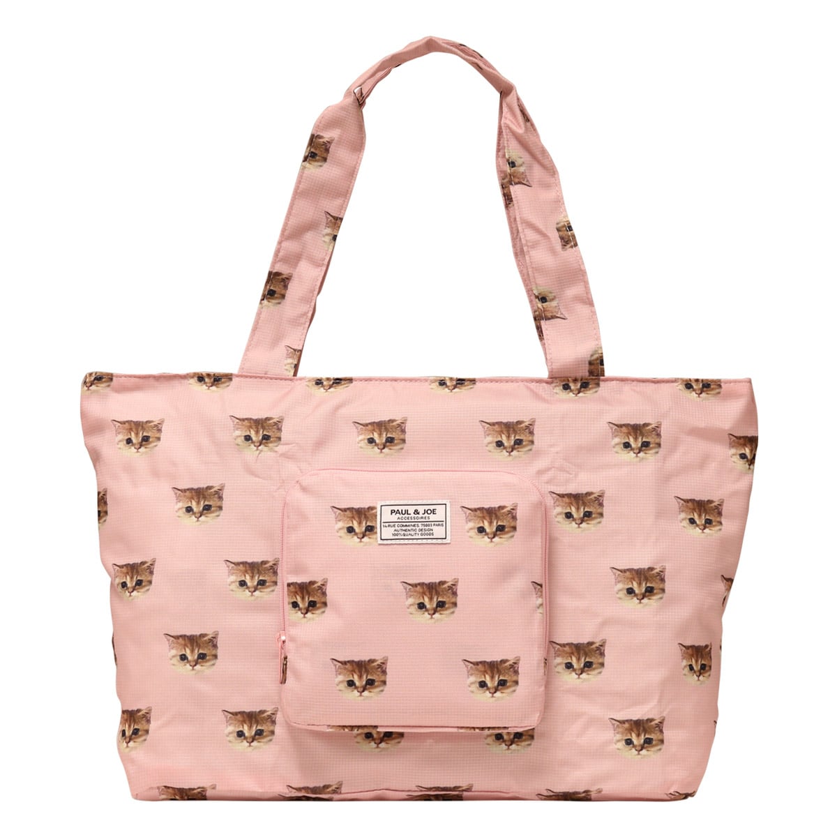 PAUL&JOE ACCESSOIRES ポールアンドジョーアクセソワ 折りたたみトートバッグ レディース PJA-B843 ヌネット ポール&ジョー 折りたたみ 折り畳み パッカブル キャリーオン 猫 ねこ ネコ キャット かわいい ピンク