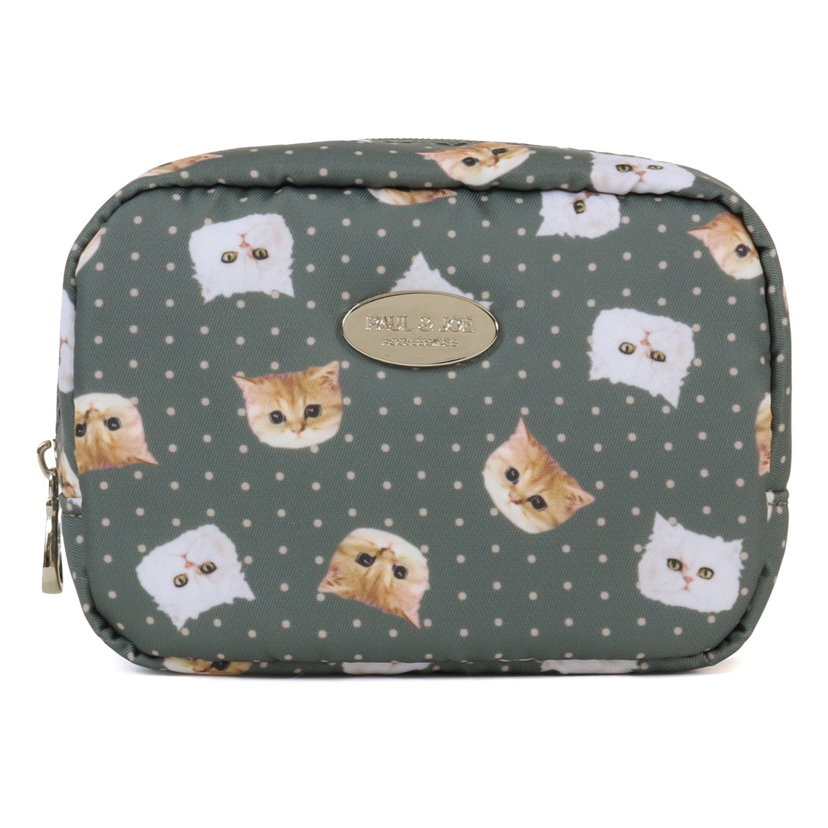 PAUL&JOE ACCESSOIRES ポールアンドジョーアクセソワ ポーチ レディース PJA-P1152 ジプシー&ヌネット総柄 PAUL&JOE ミニポーチ 化粧ポーチ グレー