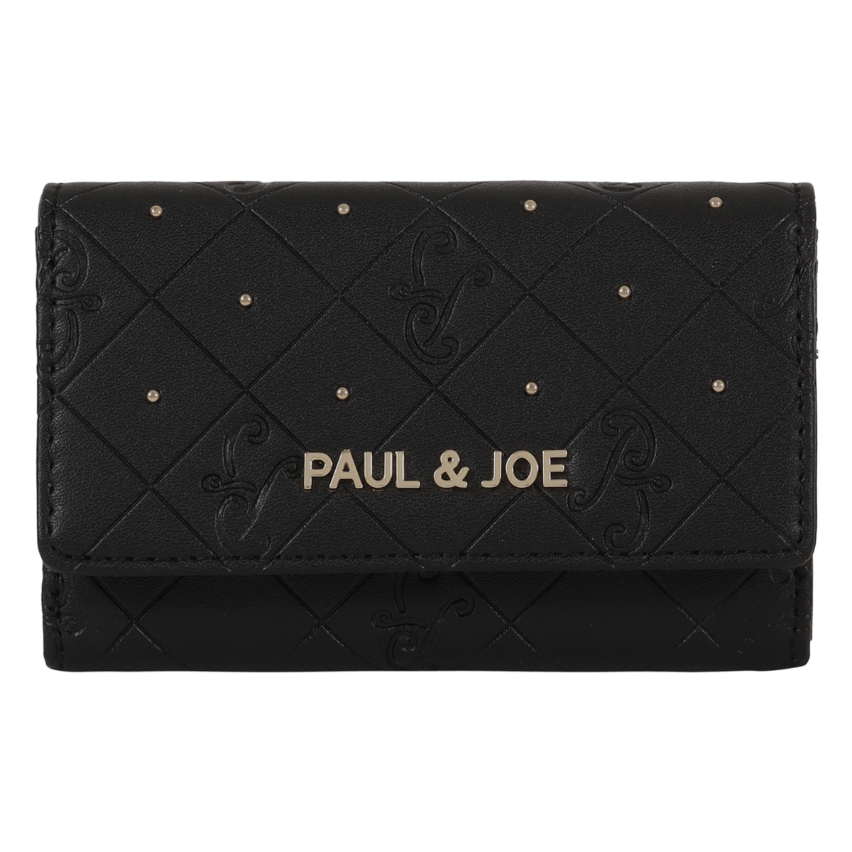 PAUL&JOE ACCESSOIRES ポールアンドジョーアクセソワ 名刺入れ レディース エンボス PJA-W1073 ブラック