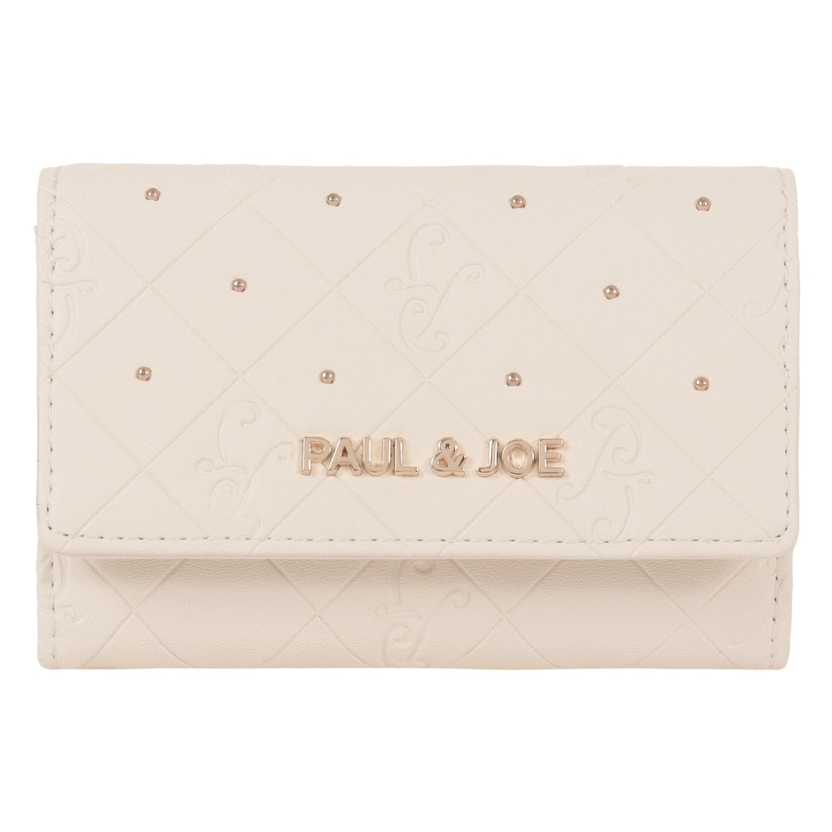 PAUL&JOE ACCESSOIRES ポールアンドジョーアクセソワ 名刺入れ レディース エンボス PJA-W1073 アイボリー