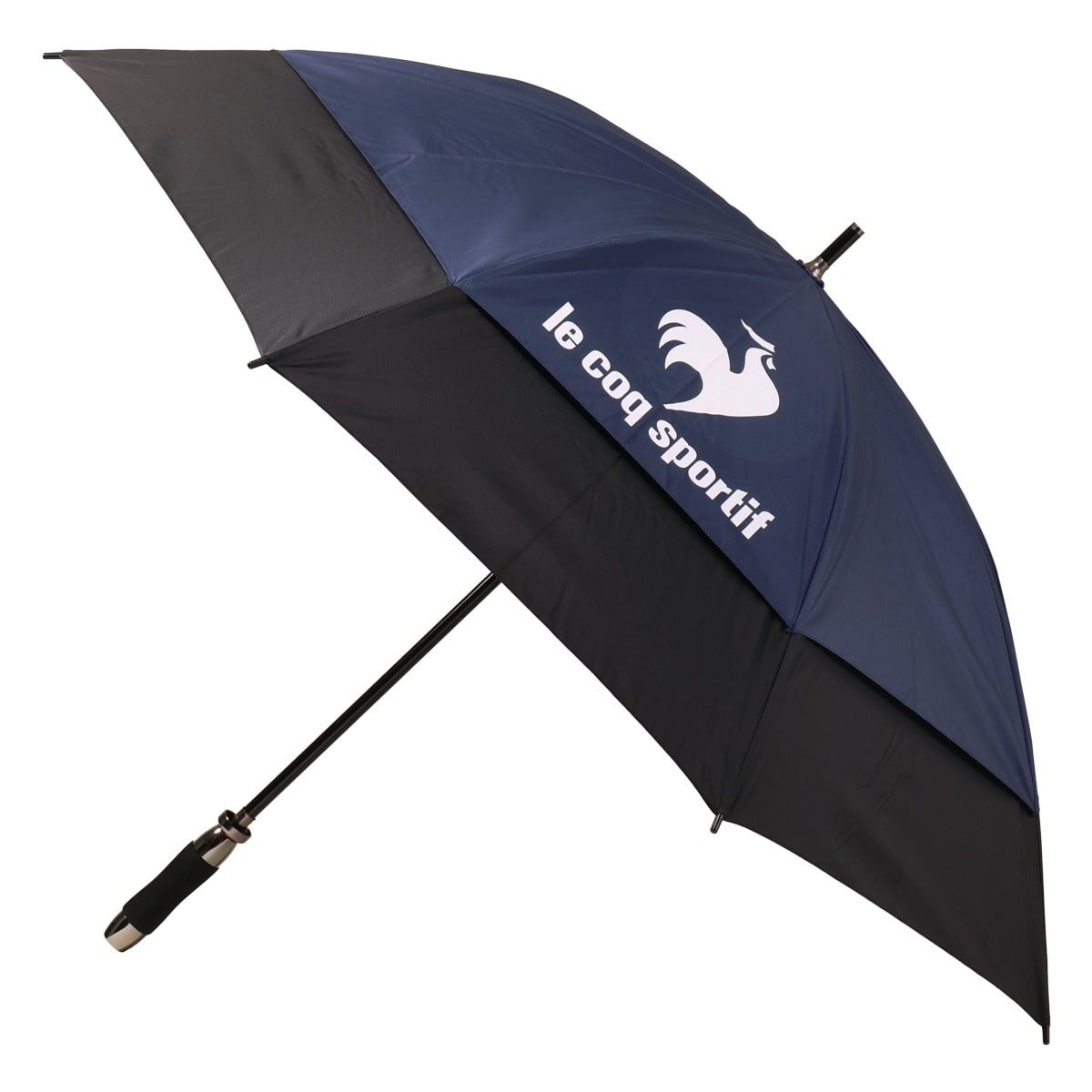 le coq sportif ルコックスポルティフ 長傘 軽量 大型 風抜け穴仕様 QQBXJX06 晴雨兼用 雨傘 日傘 UVカット 撥水 大きめ 大きい 軽い ゴルフ スポーツ パラソル アンブレラ ネイビーブラック