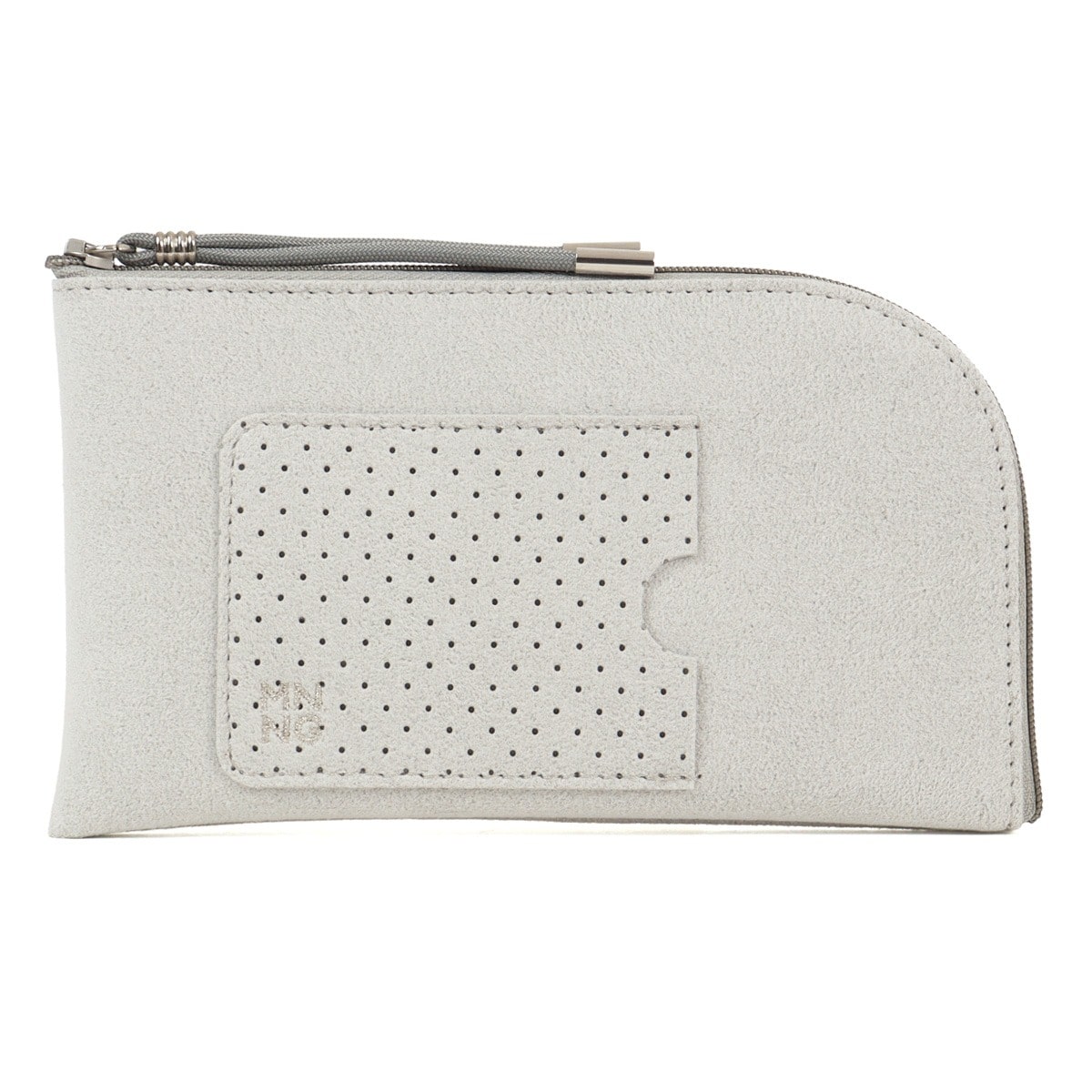 ウルトラスエード セクターロングウォレット 長財布 L字ファスナー 洗える mononogu もののぐ MNNG SE3-US シルバー