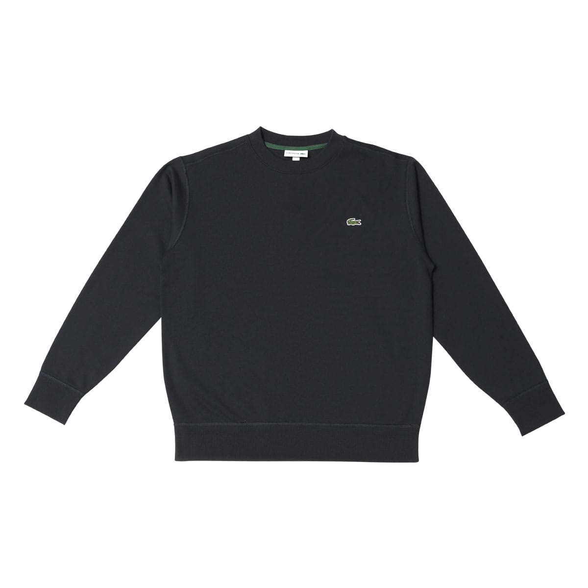 LACOSTE ラコステ スウェット メンズ 長袖 ワニロゴ プレミアムスエットクルーネック SH6913-99 トレーナー クルーネック ゴルフウェア スポーツ ブラック