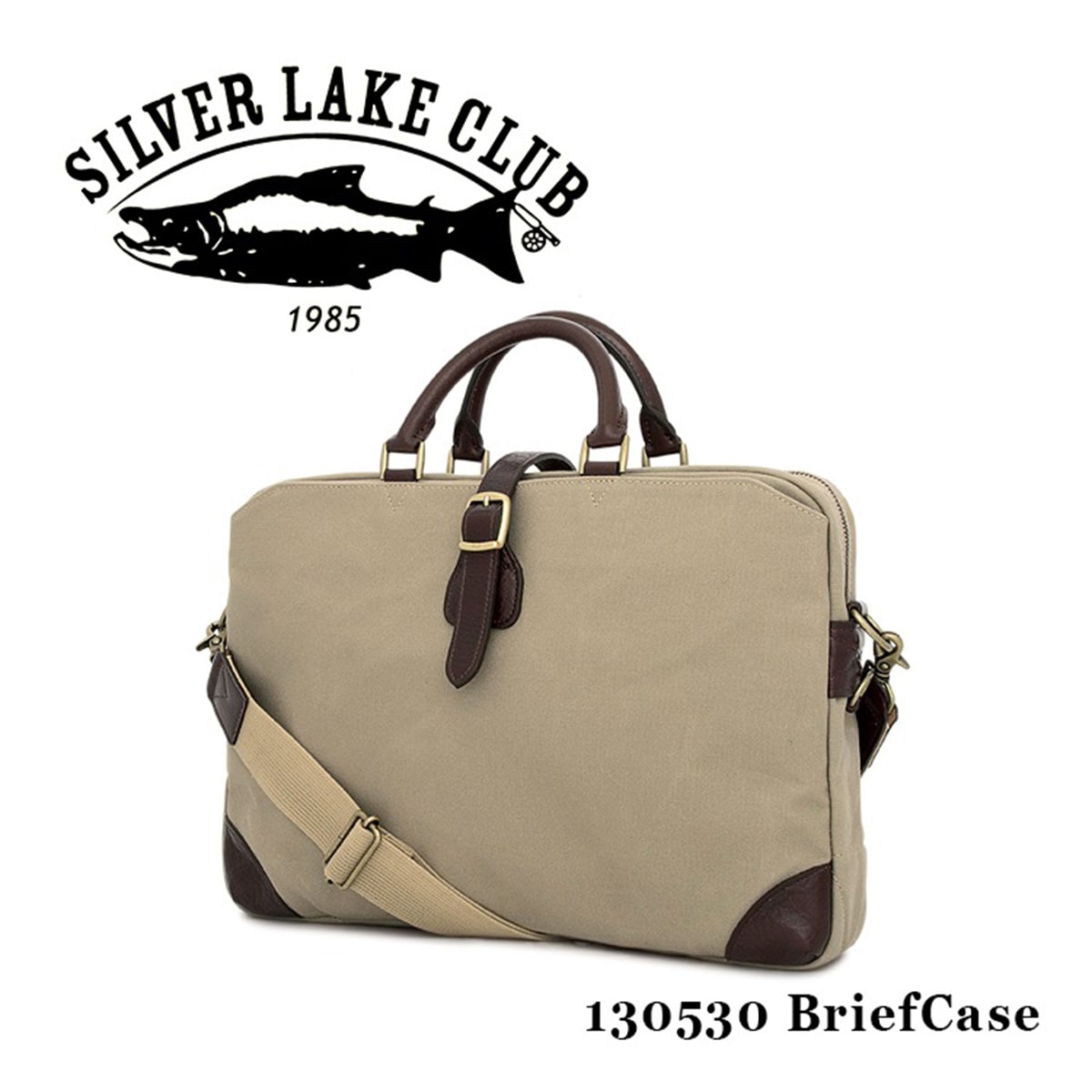 SILVER LAKE CLUB シルバーレイククラブ ブリーフケース 9号帆布 2WAY ショルダーバッグ ビジネスバッグ メンズ 130530 ベージュ 【13】ベージュ -