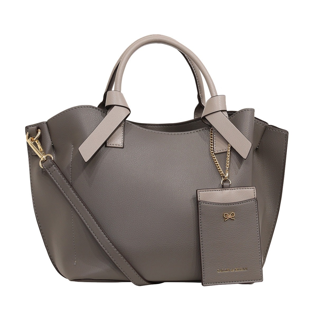 SALON de RUBAN サロン ド ルヴァン 2WAYハンドバッグ SRA-823 ダークグレー×グレー