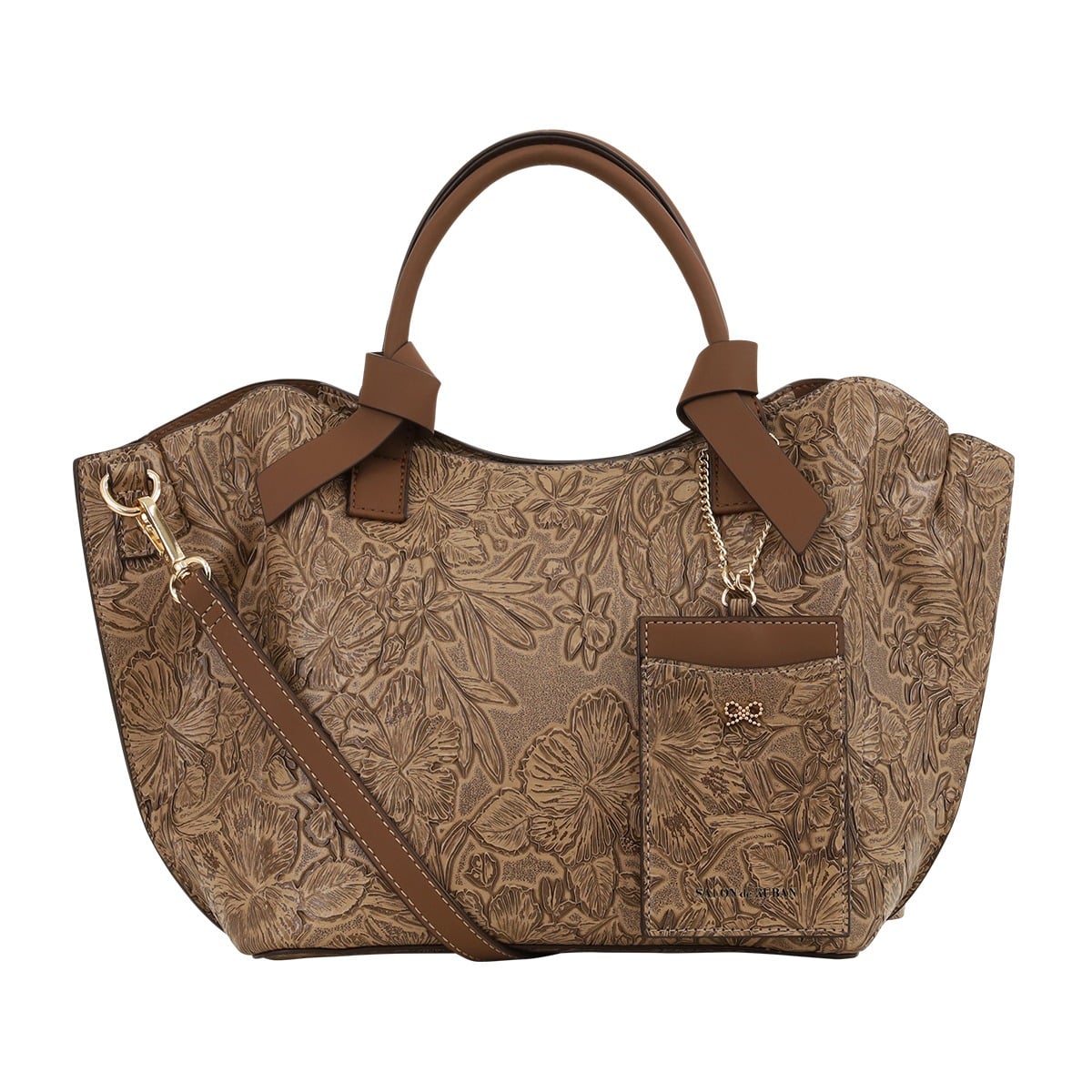 SALON de RUBAN サロン ド ルヴァン 2WAYハンドバッグ SRA-823 フラワーベージュ