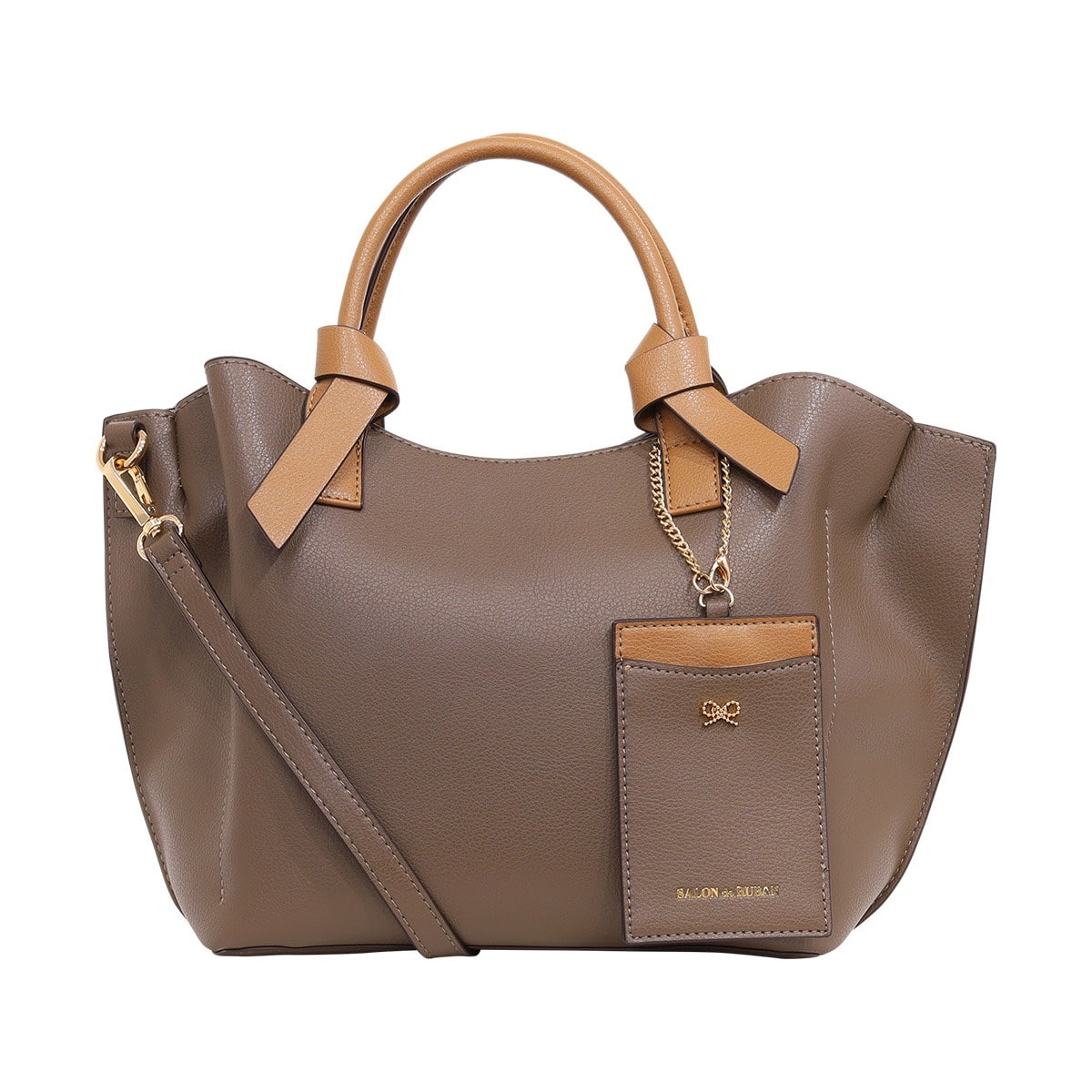 SALON de RUBAN サロン ド ルヴァン 2WAYハンドバッグ SRA-823 モカ×オーク