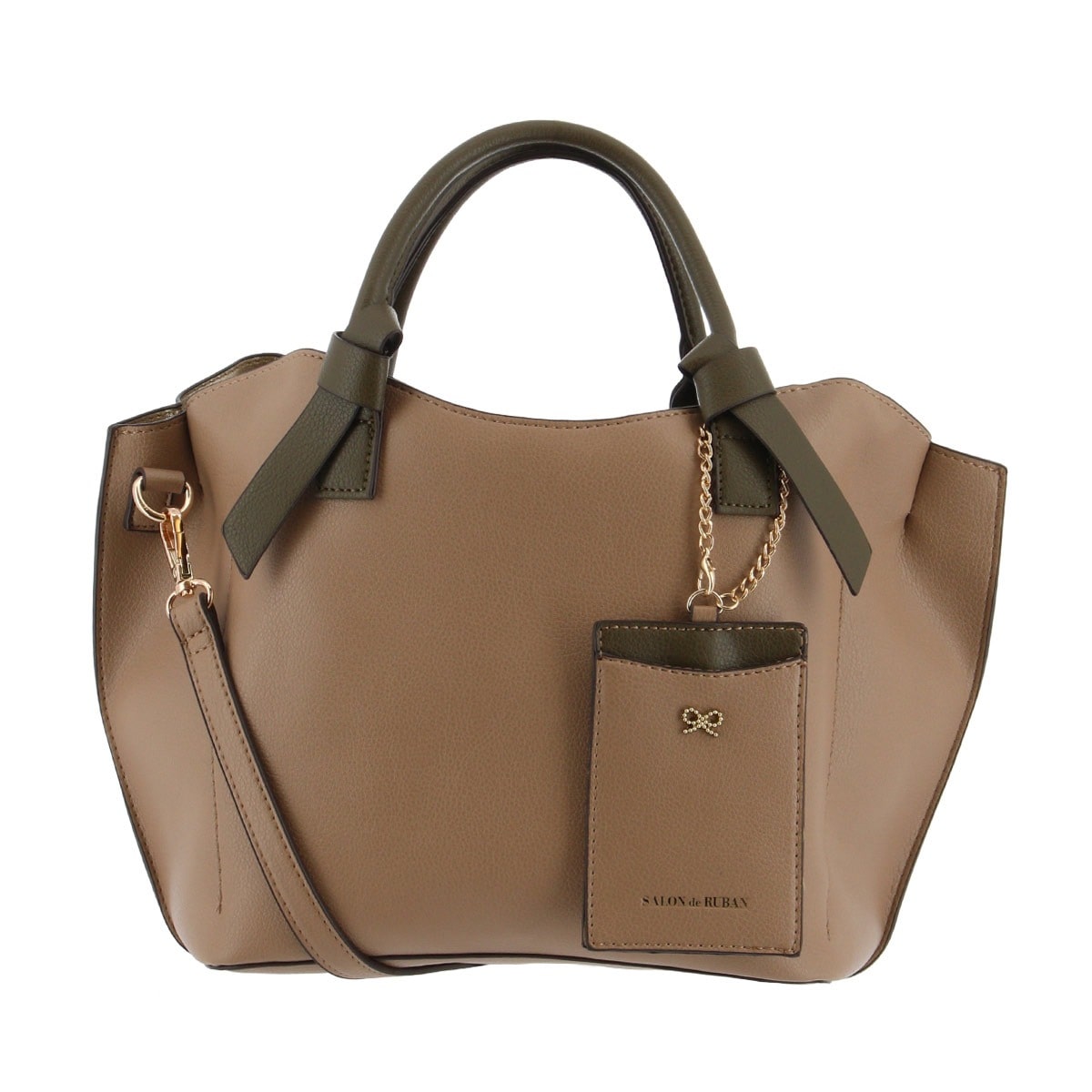 SALON de RUBAN サロン ド ルヴァン 2WAYハンドバッグ SRA-823 オーク×グレー