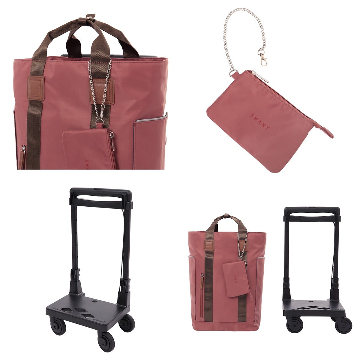 SWANY スワニー キャリーバッグ 東京デリカオリジナル D-692 ショッピングキャリー デイリーキャリー お買い物 シニア 旅行 普段使い おしゃれ 当社限定 別注 チャコールグレー 【69200】チャコールグレー -