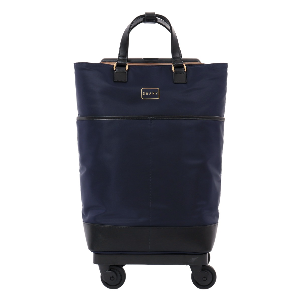 SWANY スワニー ショッピングキャリー 当社限定 19L 55cm 3.3kg 座面付き 座れる 静音 静か D-696 東京デリカオリジナル 静音設計 買い物バッグ コインロッカーサイズ 4輪ストッパー T2キャスター ネイビー