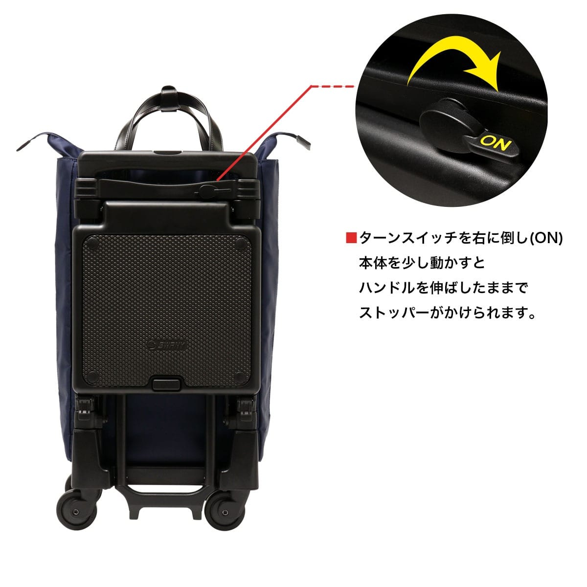 SWANY スワニー ショッピングキャリー 当社限定 19L 55cm 3.3kg 座面付き 座れる 静音 静か D-696 東京デリカオリジナル 静音設計 買い物バッグ コインロッカーサイズ 4輪ストッパー T2キャスター ネイビー 【69620】ネイビー -
