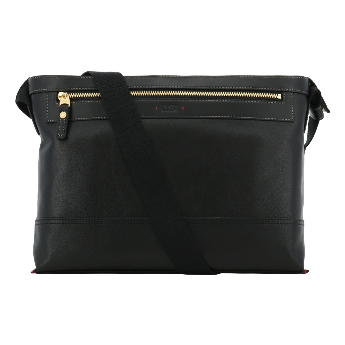 TAKEO KIKUCHI タケオ キクチ ショルダーバッグ A4 本革 メンズ 705163 マンチェスター レザー 牛革 ブラック