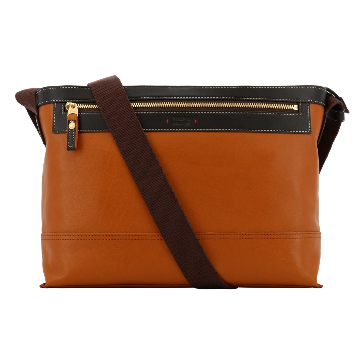 TAKEO KIKUCHI タケオ キクチ ショルダーバッグ A4 本革 メンズ 705163 マンチェスター レザー 牛革 キャメル