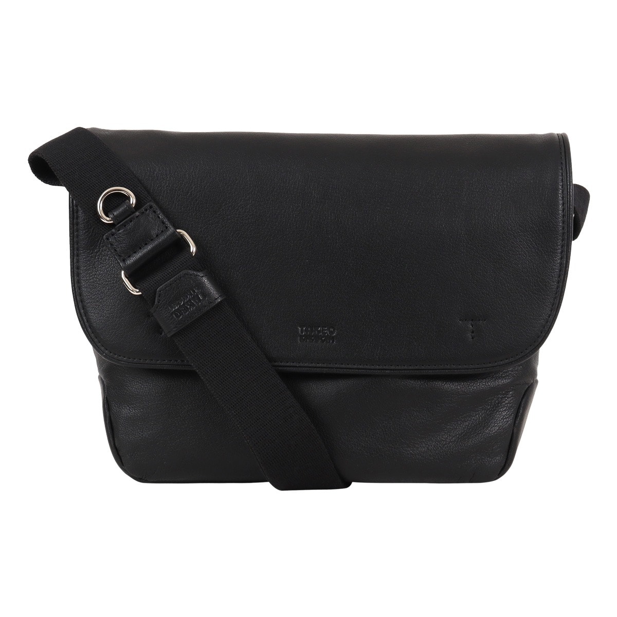 TAKEO KIKUCHI タケオ キクチ ショルダーバッグ フラップ式 横型 お出掛け メンズ 709111 フィル カジュアル 軽量 山羊革 レザー 本革 ブラック