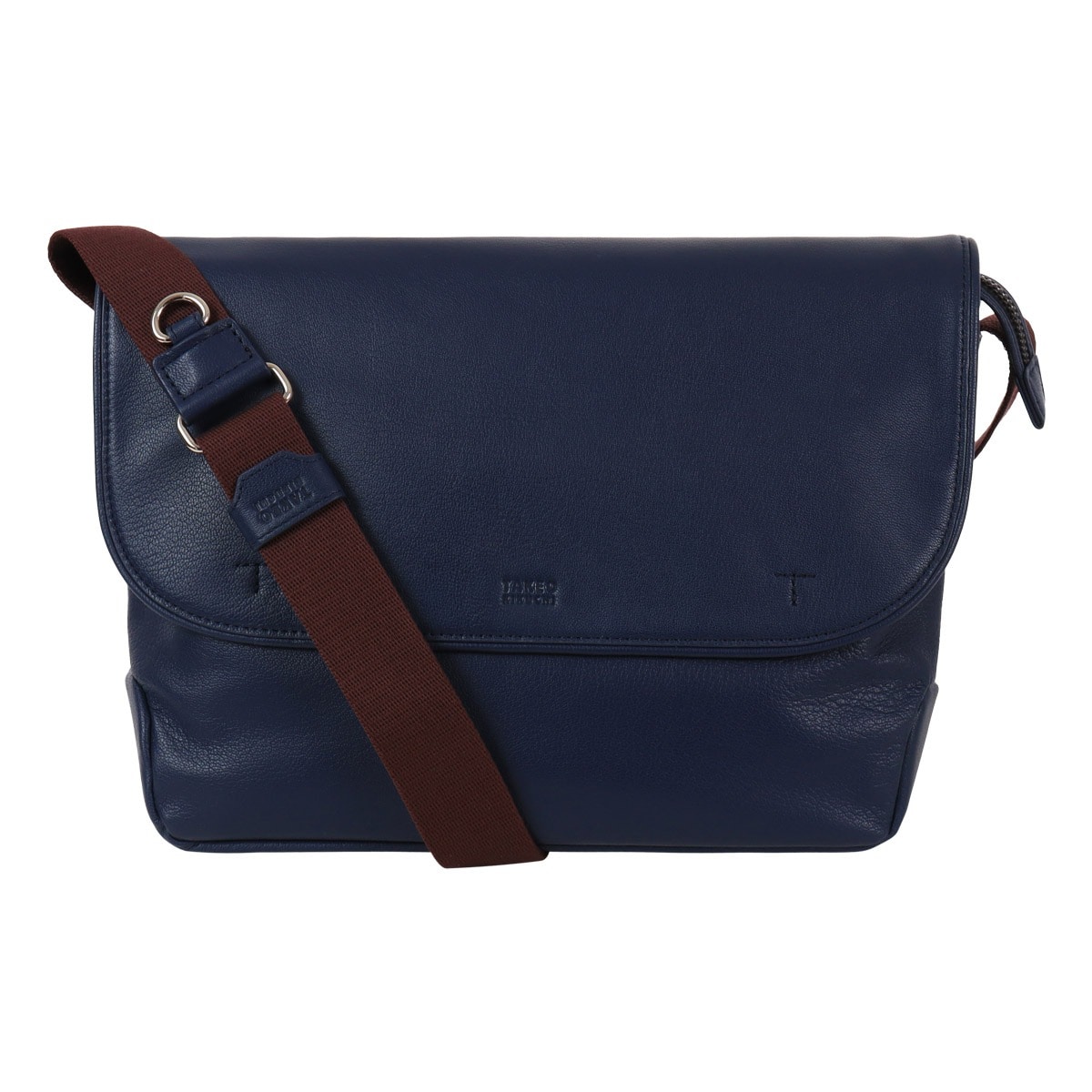 TAKEO KIKUCHI タケオ キクチ ショルダーバッグ フラップ式 横型 お出掛け 大きめ メンズ 709112 フィル カジュアル 軽量 山羊革 レザー 本革 ネイビー