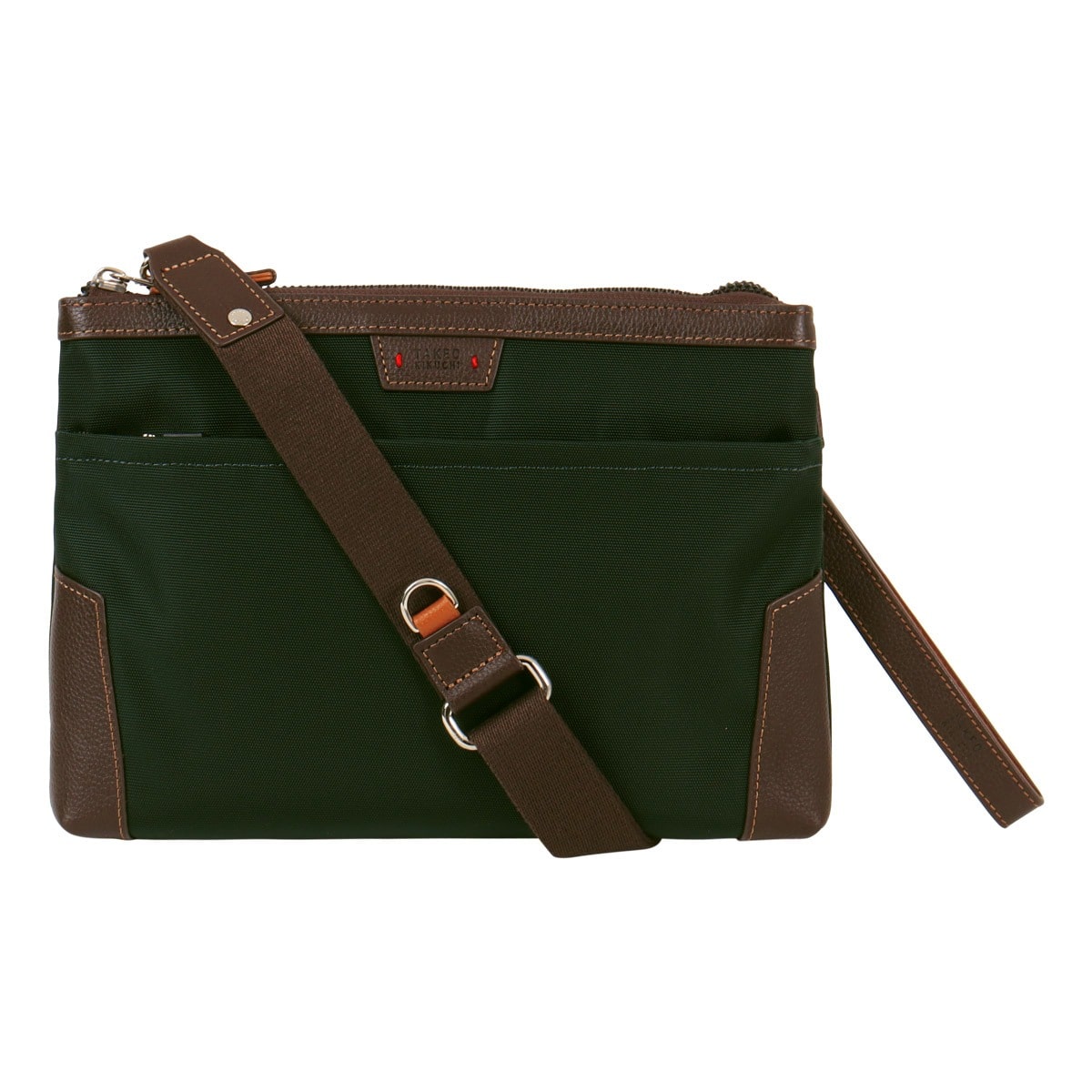 TAKEO KIKUCHI タケオ キクチ ショルダーバッグ クラッチバッグ セカンドバッグ 横型 薄型 サコッシュ 2way メンズ 715111 マーカス 撥水 薄め グリーン