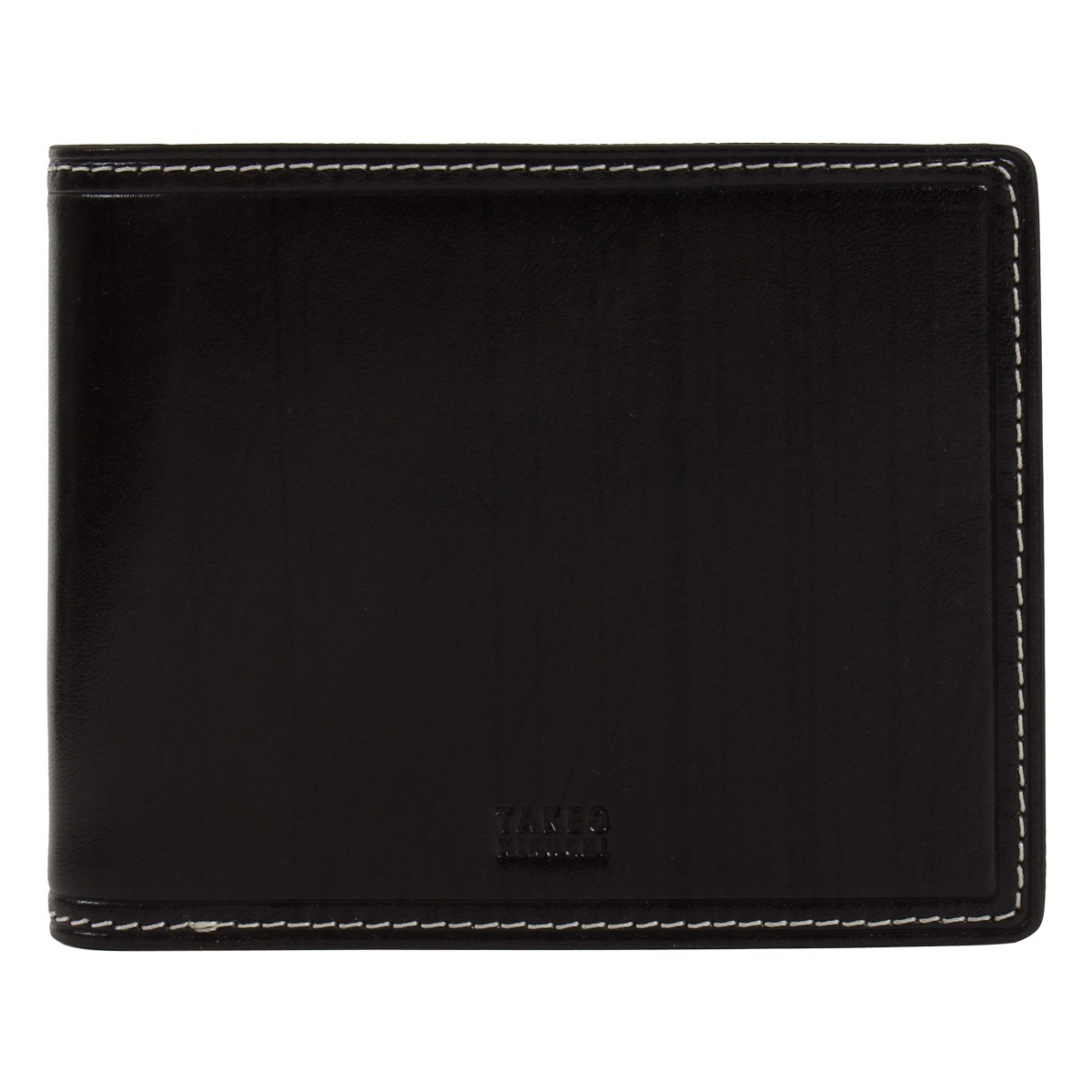 TAKEO KIKUCHI タケオ キクチ 財布 二つ折り 本革 二つ折り財布 メンズ 726614 シーズン レザー 牛革 ブラック