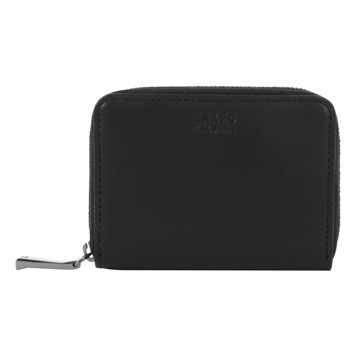 TAKEO KIKUCHI タケオ キクチ 小銭入れ コインケース カード入れ カードケース ラウンドファスナー マルチケース コンパクト メンズ 740601 ヘリテージ カジュアル ヌメ 牛革 本革 レザー 40周年 ブラック