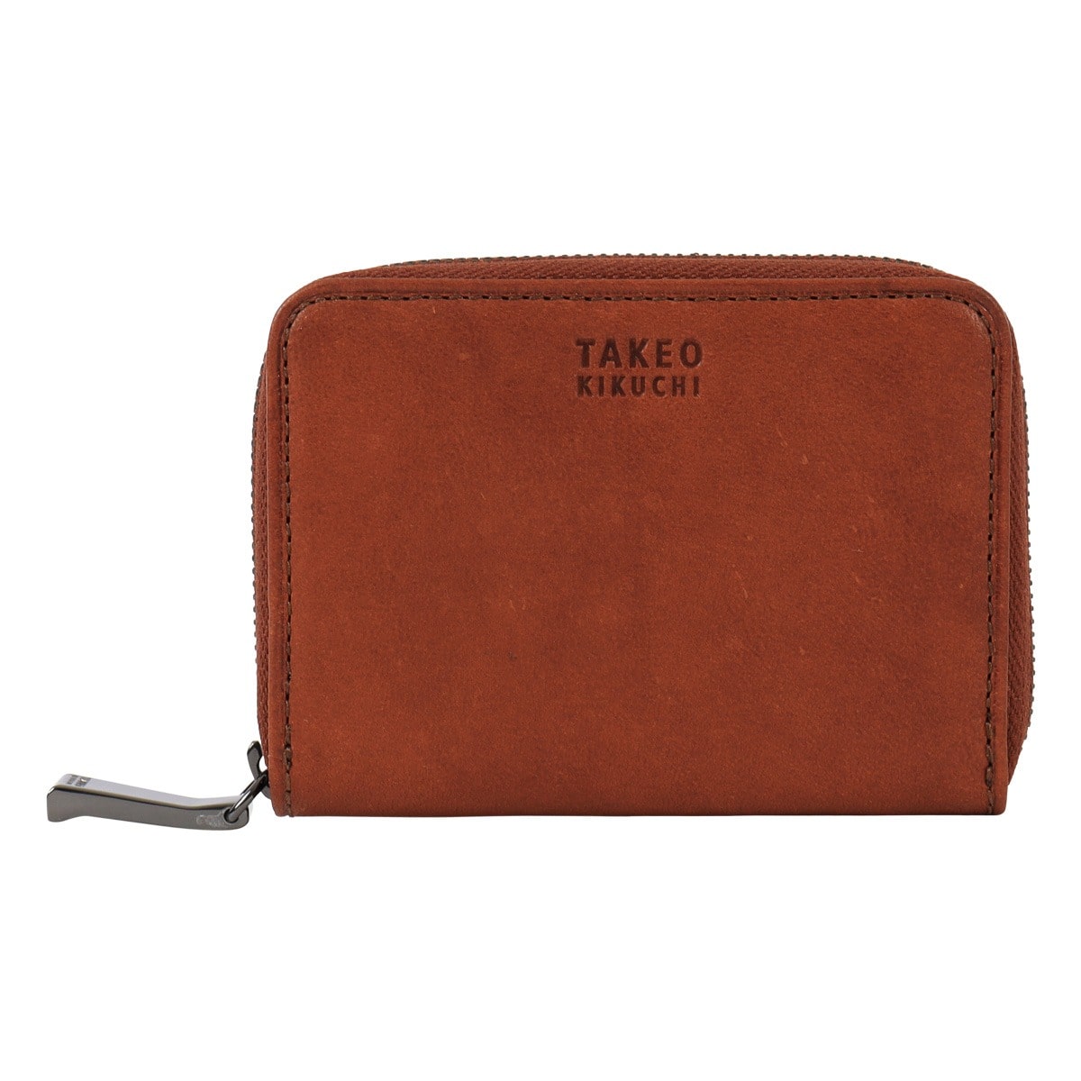 TAKEO KIKUCHI タケオ キクチ 小銭入れ コインケース カード入れ カードケース ラウンドファスナー マルチケース コンパクト メンズ 740601 ヘリテージ カジュアル ヌメ 牛革 本革 レザー 40周年 ブラウン