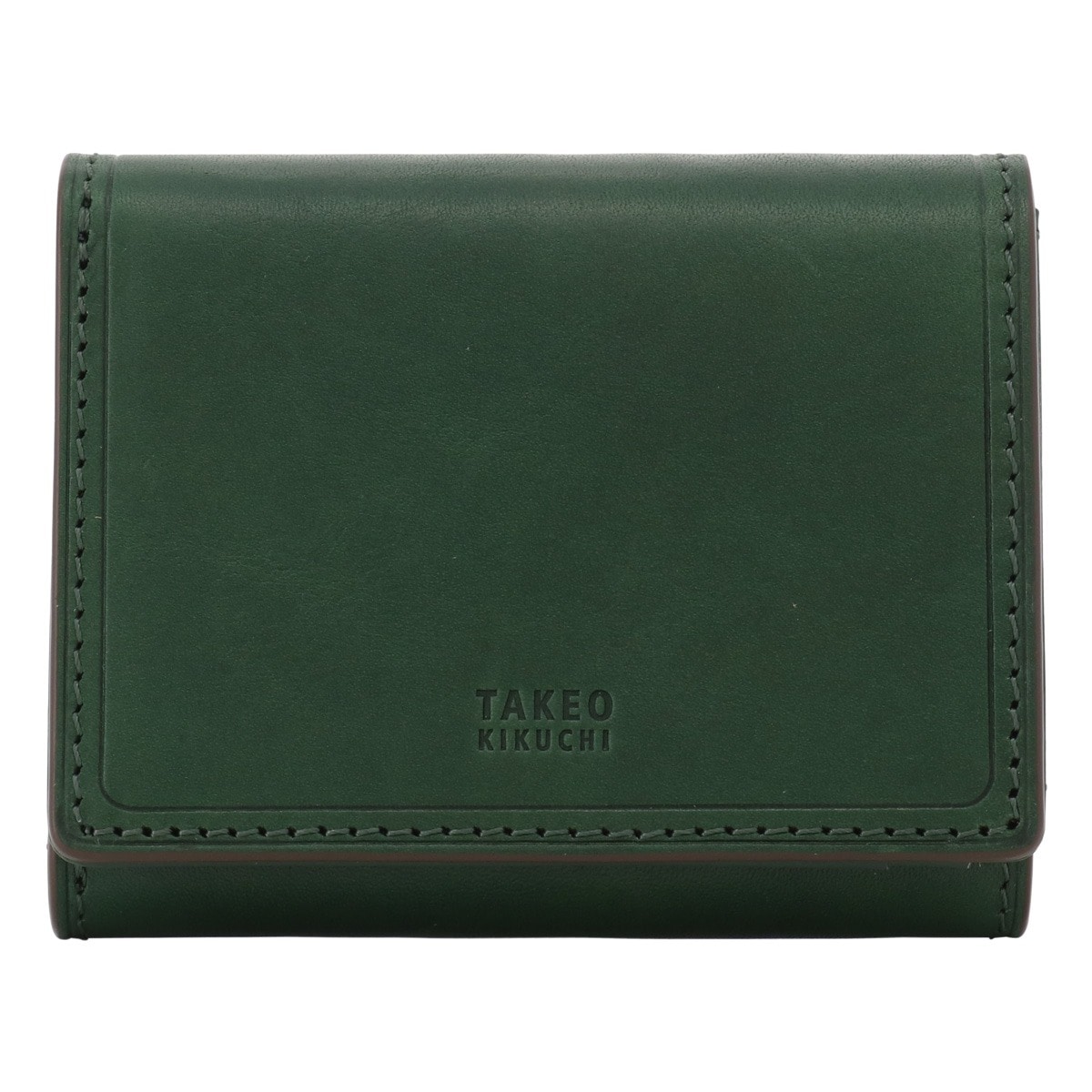 TAKEO KIKUCHI タケオ キクチ 三つ折り財布 本革 メンズ コルティ 742624 牛革 レザー グリーン