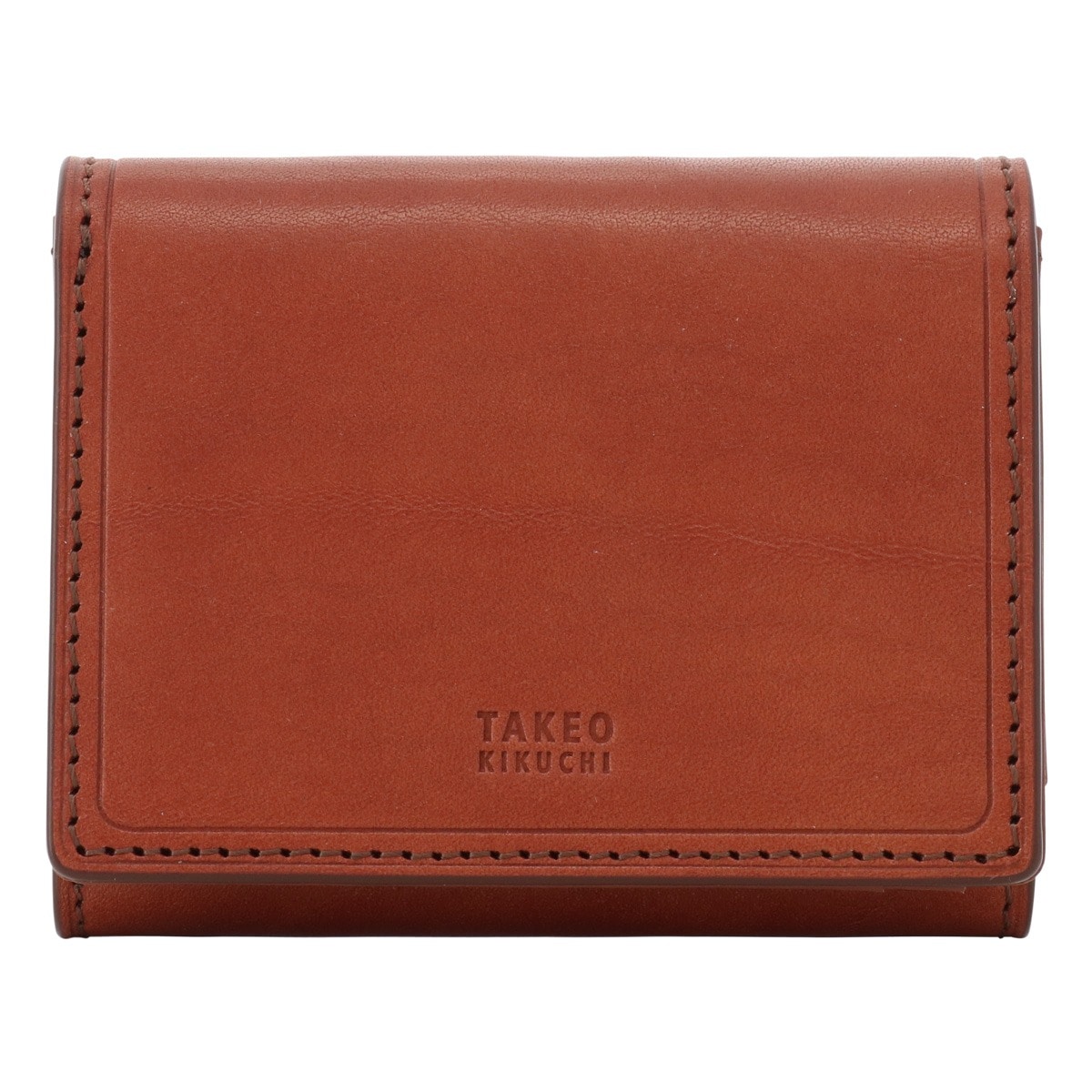 TAKEO KIKUCHI タケオ キクチ 三つ折り財布 本革 メンズ コルティ 742624 牛革 レザー レンガ