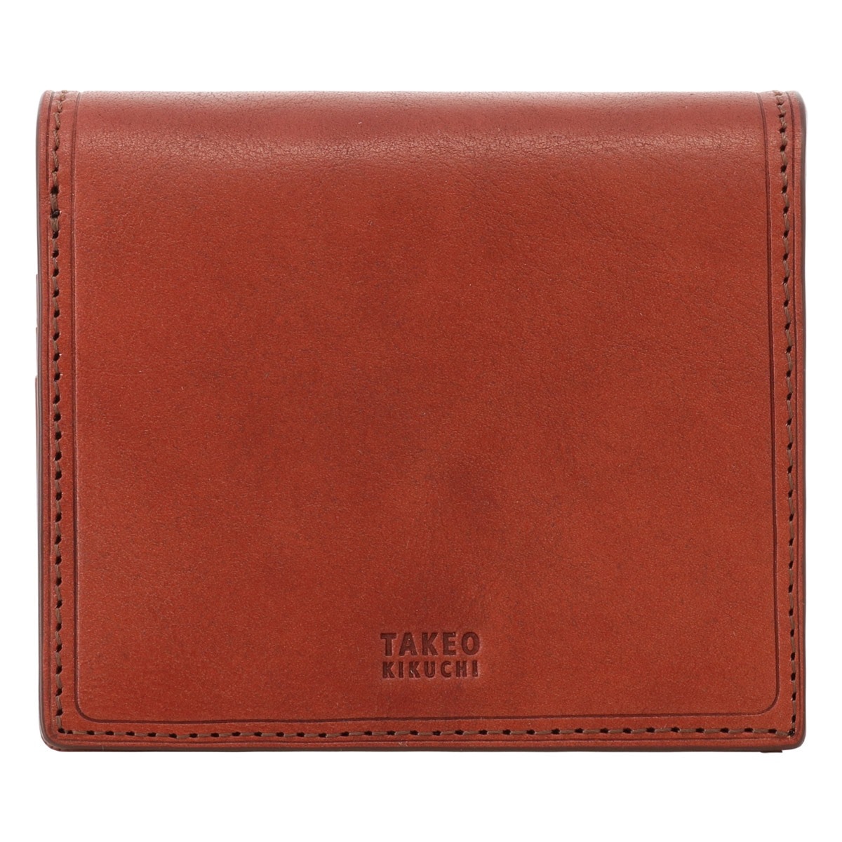 TAKEO KIKUCHI タケオ キクチ 二つ折り財布 本革 メンズ コルティ 742625 ミニ財布 コンパクト 牛革 レザー レンガ