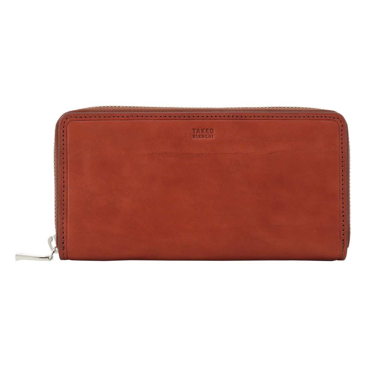 TAKEO KIKUCHI タケオ キクチ 長財布 ラウンドファスナー 本革 メンズ コルティ 742626 牛革 レザー レンガ