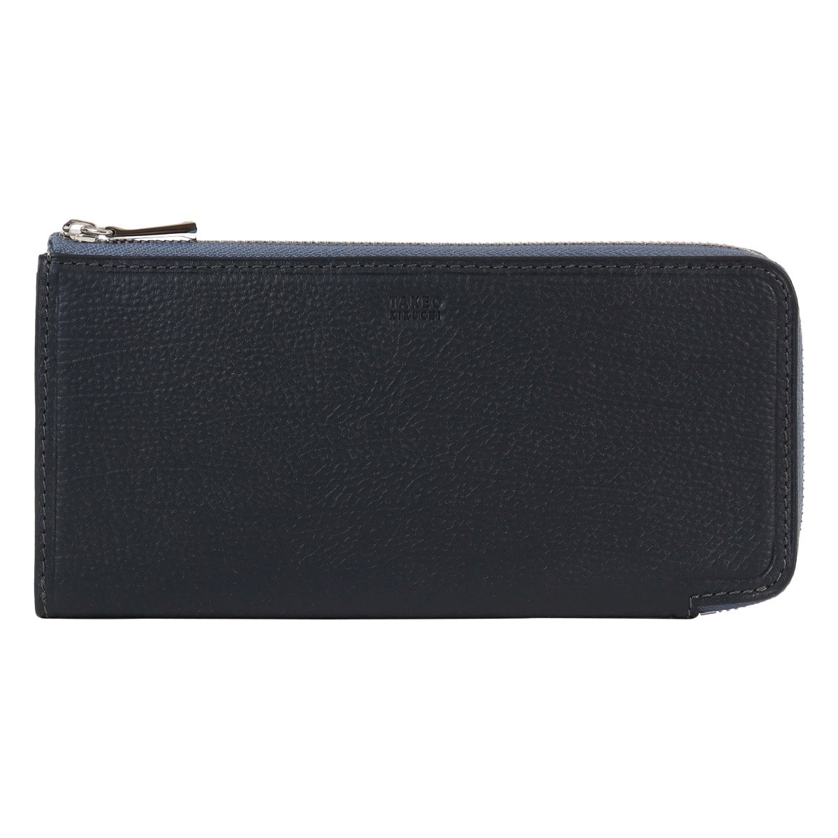 TAKEO KIKUCHI タケオ キクチ L字ファスナー長財布 財布 L字ファスナー カード収納 メンズ 742636 クォーター 牛革 本革 レザー ネイビー