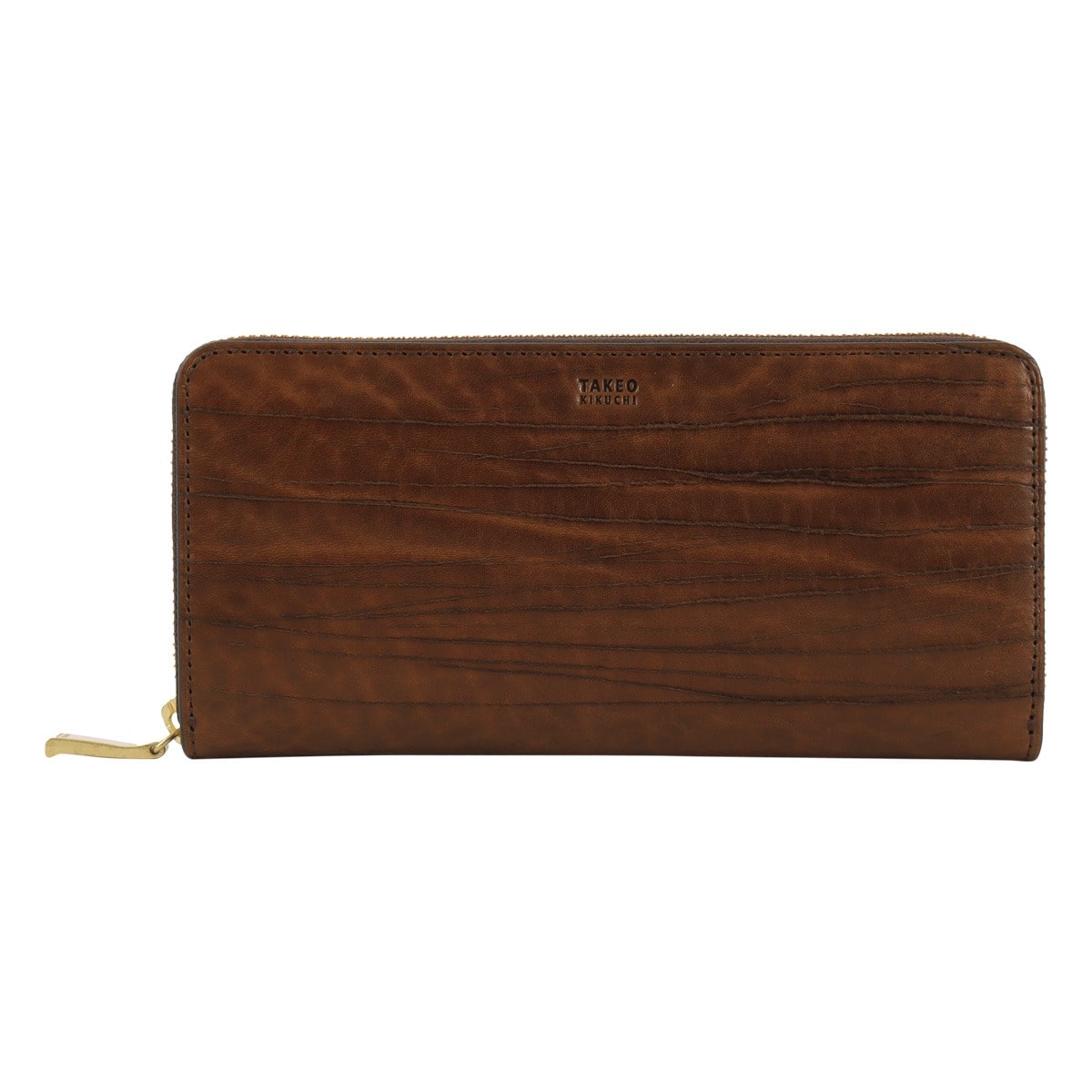 TAKEO KIKUCHI タケオ キクチ 長財布 ラウンドファスナー 本革 レザー ハーベイ 747615 メンズ サイフ お札入れ 牛革 ブラウン