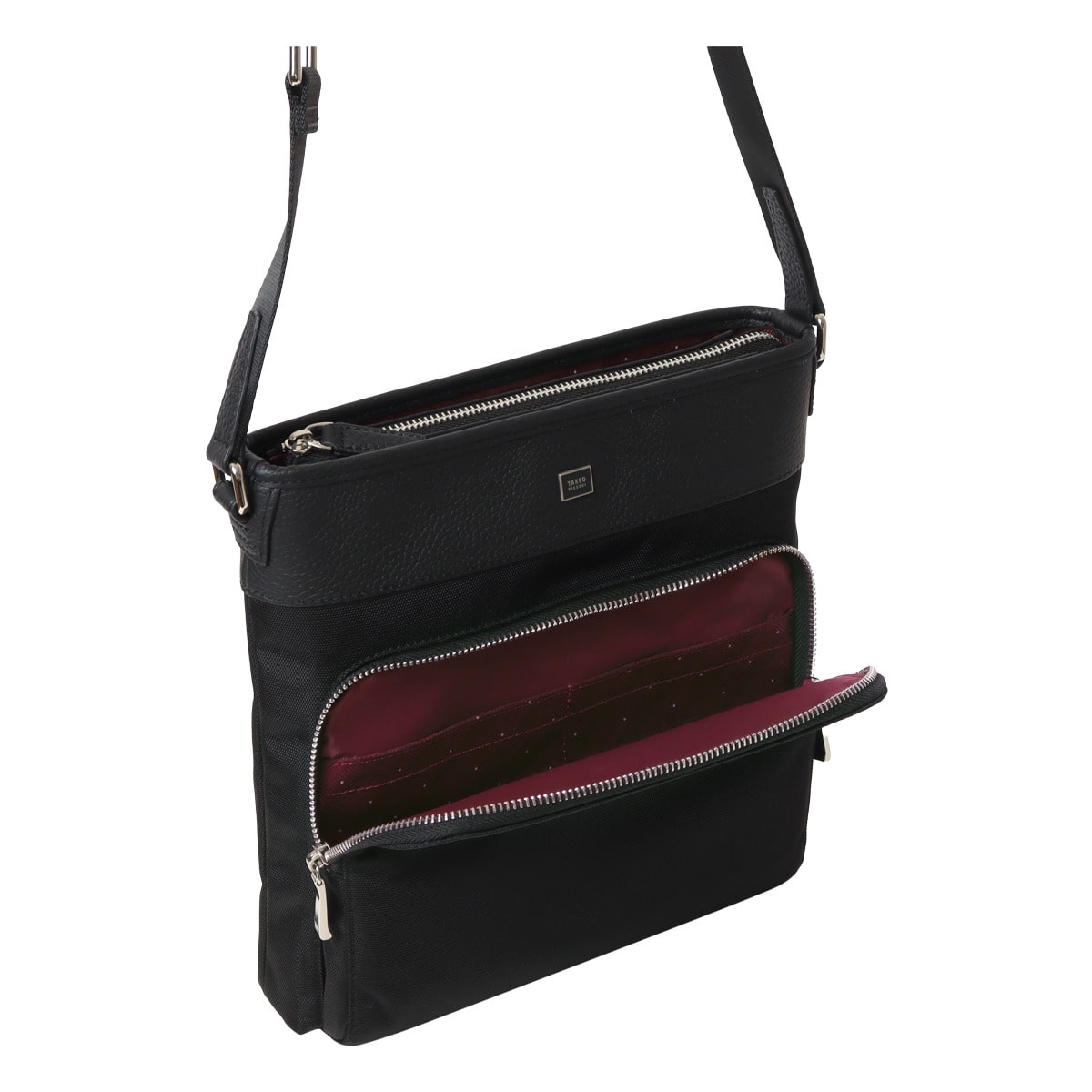 TAKEO KIKUCHI タケオ キクチ ショルダーバッグ メンズ B5 縦型 Inter インター 748111 牛革 通勤 レザー 本革 オフィス ビジネス カジュアル ベージュ 【13】ベージュ -