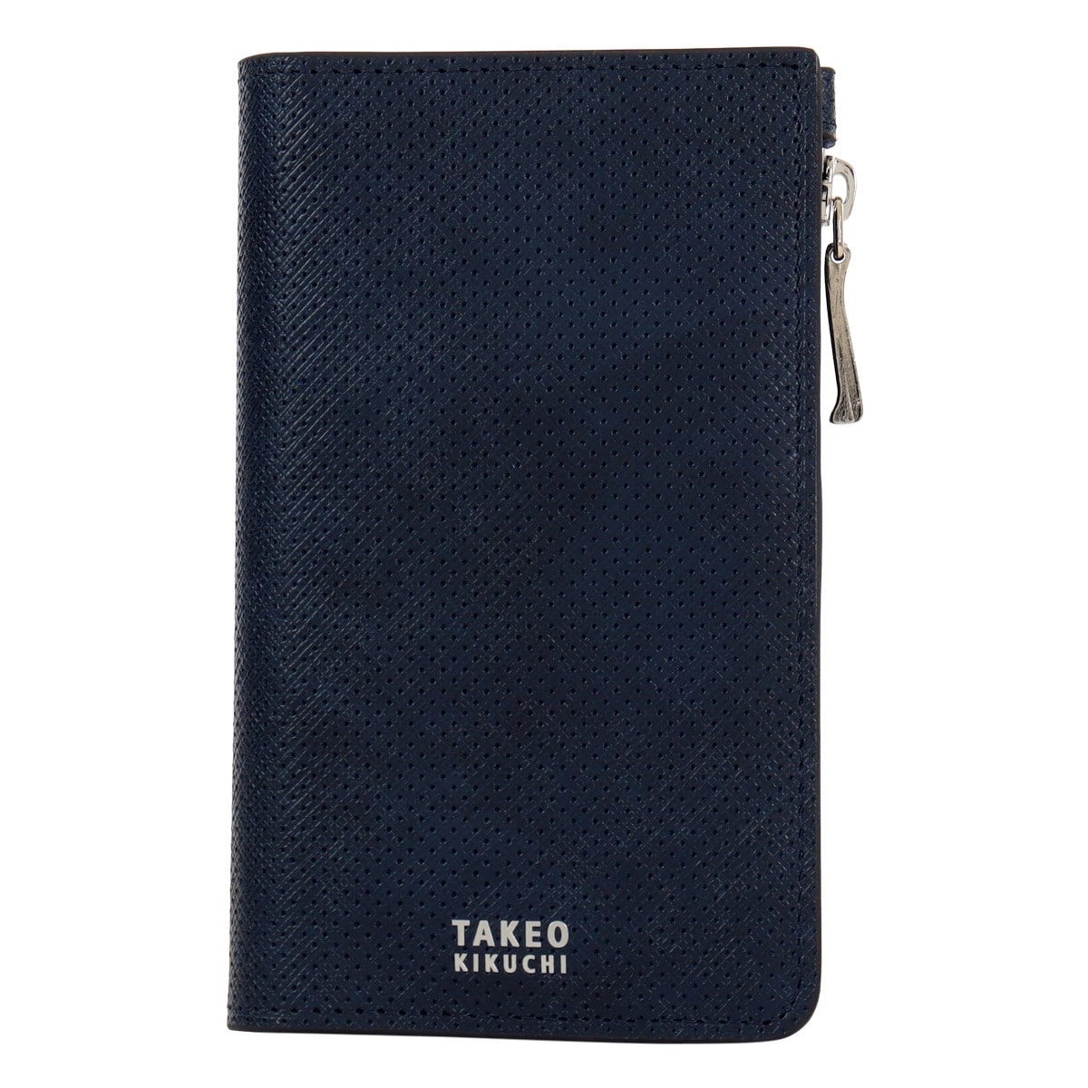 TAKEO KIKUCHI タケオ キクチ カードケース カード入れ 小銭入れ 二つ折り ビジネス オフィス カジュアル メンズ 752601 オルフェーノ 牛革 レザー 本革 ネイビー