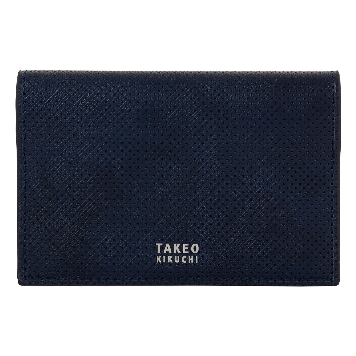 TAKEO KIKUCHI タケオ キクチ 名刺入れ カードケース カード入れ 通しマチ マグネット開閉 ビジネス オフィス メンズ 752603 オルフェーノ 牛革 レザー 本革 ネイビー