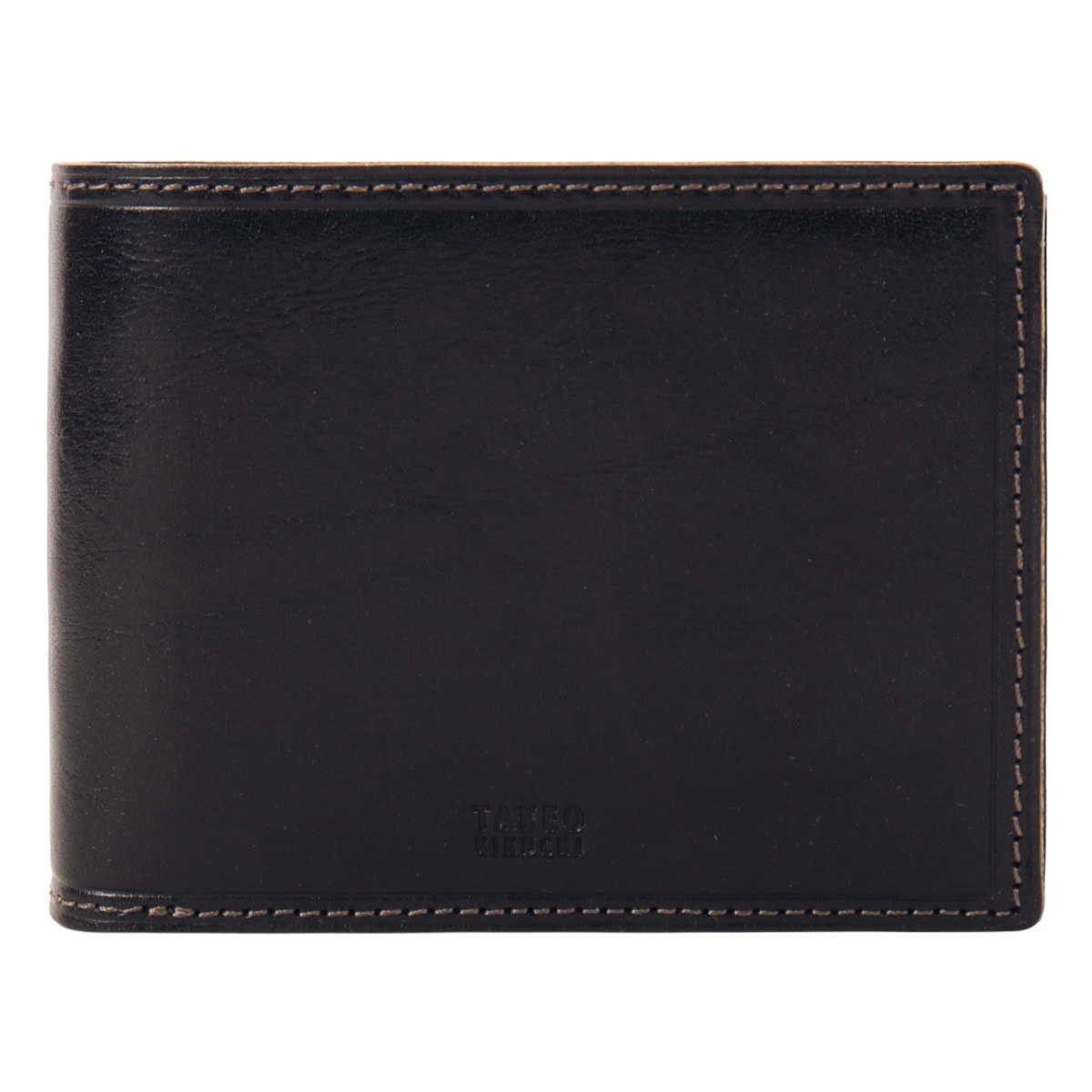 TAKEO KIKUCHI タケオ キクチ 財布 二つ折り 二つ折り財布 メンズ レディース ミニ財布 ハーフウォレット 小銭入れ 札入れ Idea イデア 756604 本革 牛革 レザー ブラック
