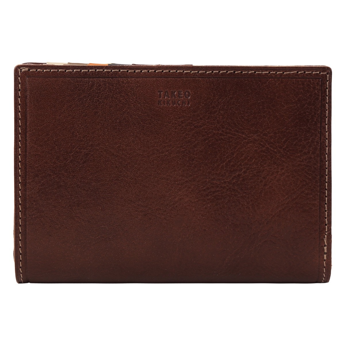 TAKEO KIKUCHI タケオ キクチ 財布 二つ折り 二つ折り財布 ミドルウォレット セミ長札 カード入れ 札入れ 小銭入れ メンズ レディース Idea イデア 756605 本革 牛革 レザー ブラウン