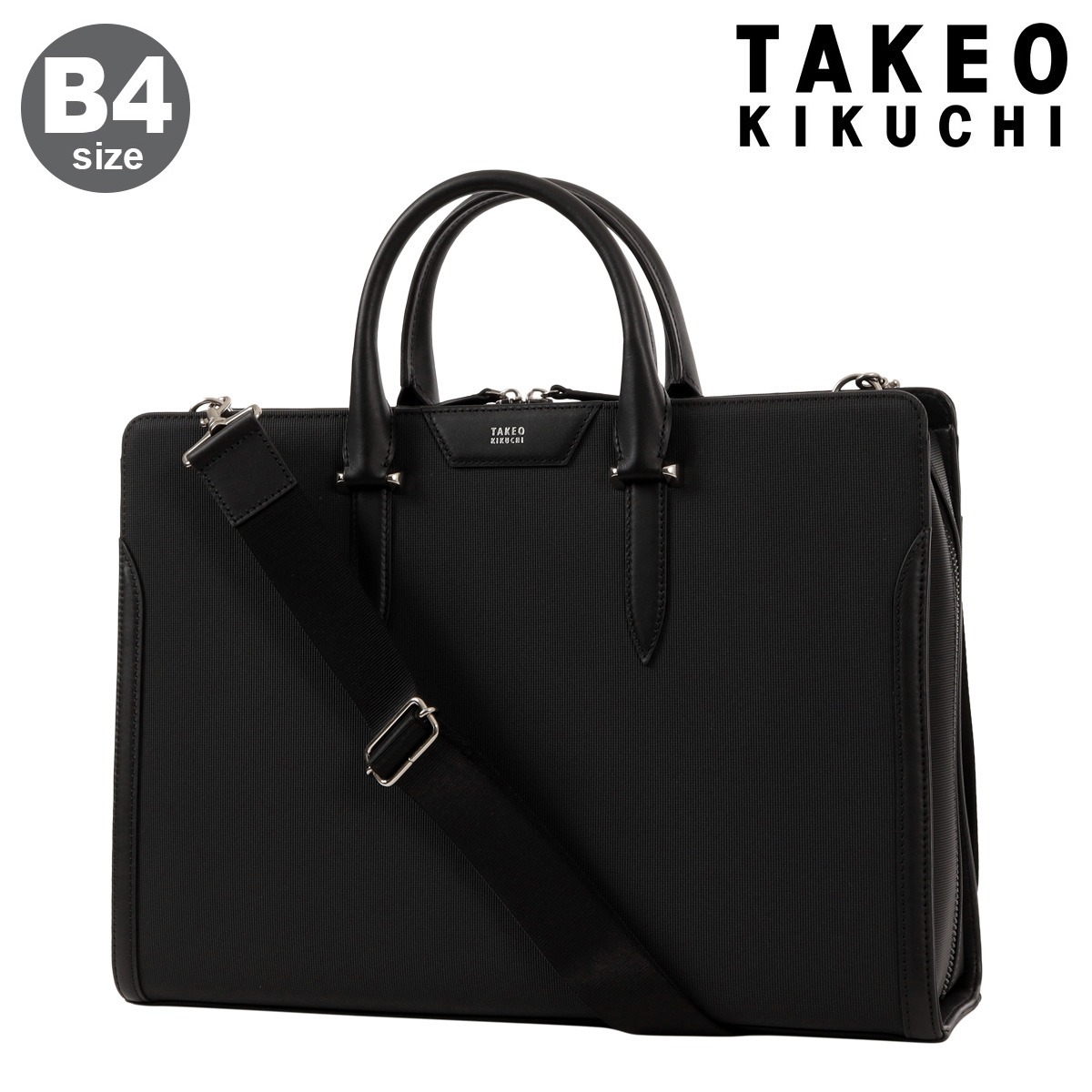 TAKEO KIKUCHI タケオ キクチ ショルダーバッグ メンズ ビジネスショルダー トートバッグ ビジネストート ビジネスバッグ B4 13.3インチ フルーレ 760502 ブリーフケース 会社 出張 ビジネス オフィス ブラック 【01】ブラック -