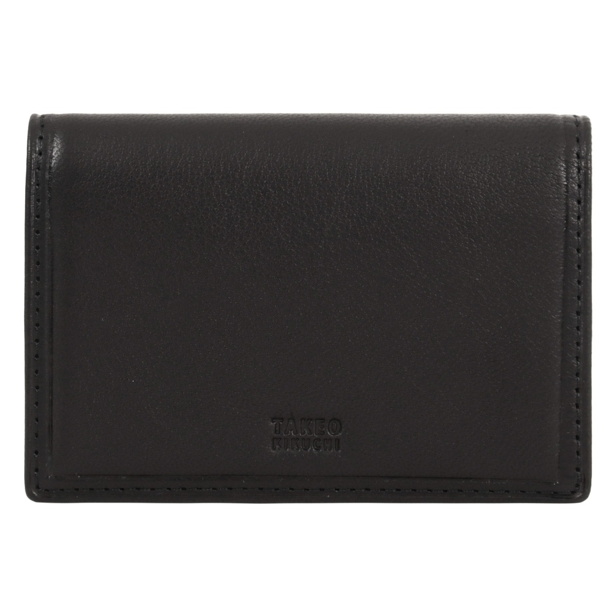 TAKEO KIKUCHI タケオ キクチ 名刺入れ メンズ 本革 カードケース ささマチ カード入れ 790602 クロードⅡ 羊革 レザー 薄型 シープスキン カジュアル ビジネス フォーマル 会社 出張 プレゼント ギフト ブラック