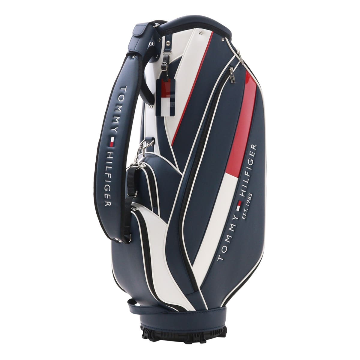 Tommy Hilfiger トミーヒルフィガー ゴルフ キャディバッグ カート型 5分割 9型 46インチ対応 3.2kg ベーシック メンズ レディース THMG4SC5 ネイビー